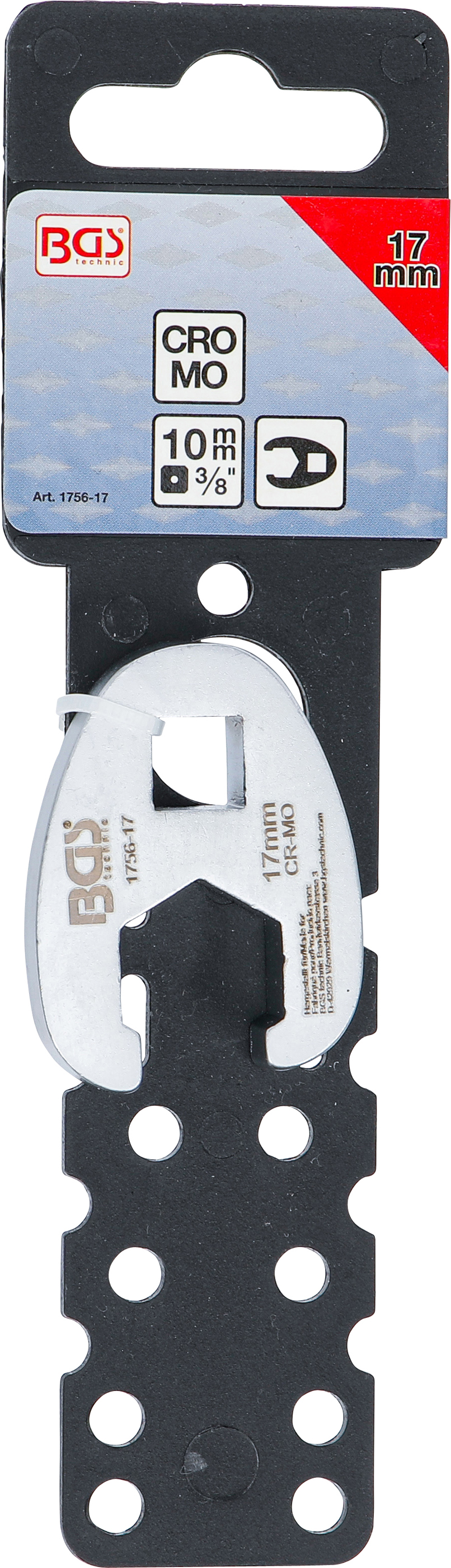 BGS Hahnenfußschlüssel | Antrieb Innenvierkant 10 mm (3/8") | SW 17 mm