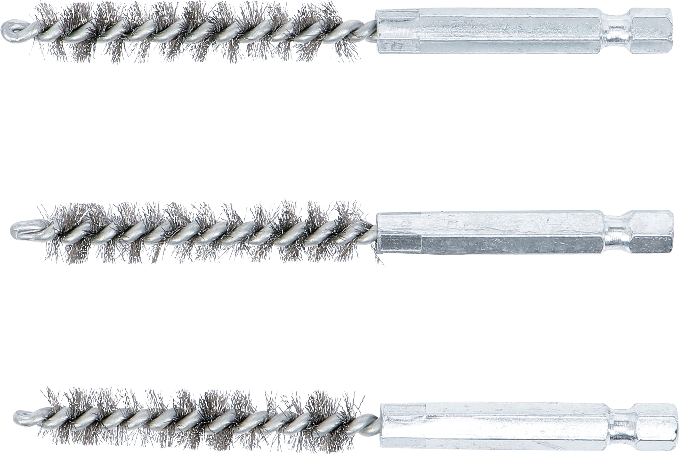 BGS Stahlbürste | 9 mm | Antrieb Außensechskant 6,3 mm (1/4") | 3-tlg.