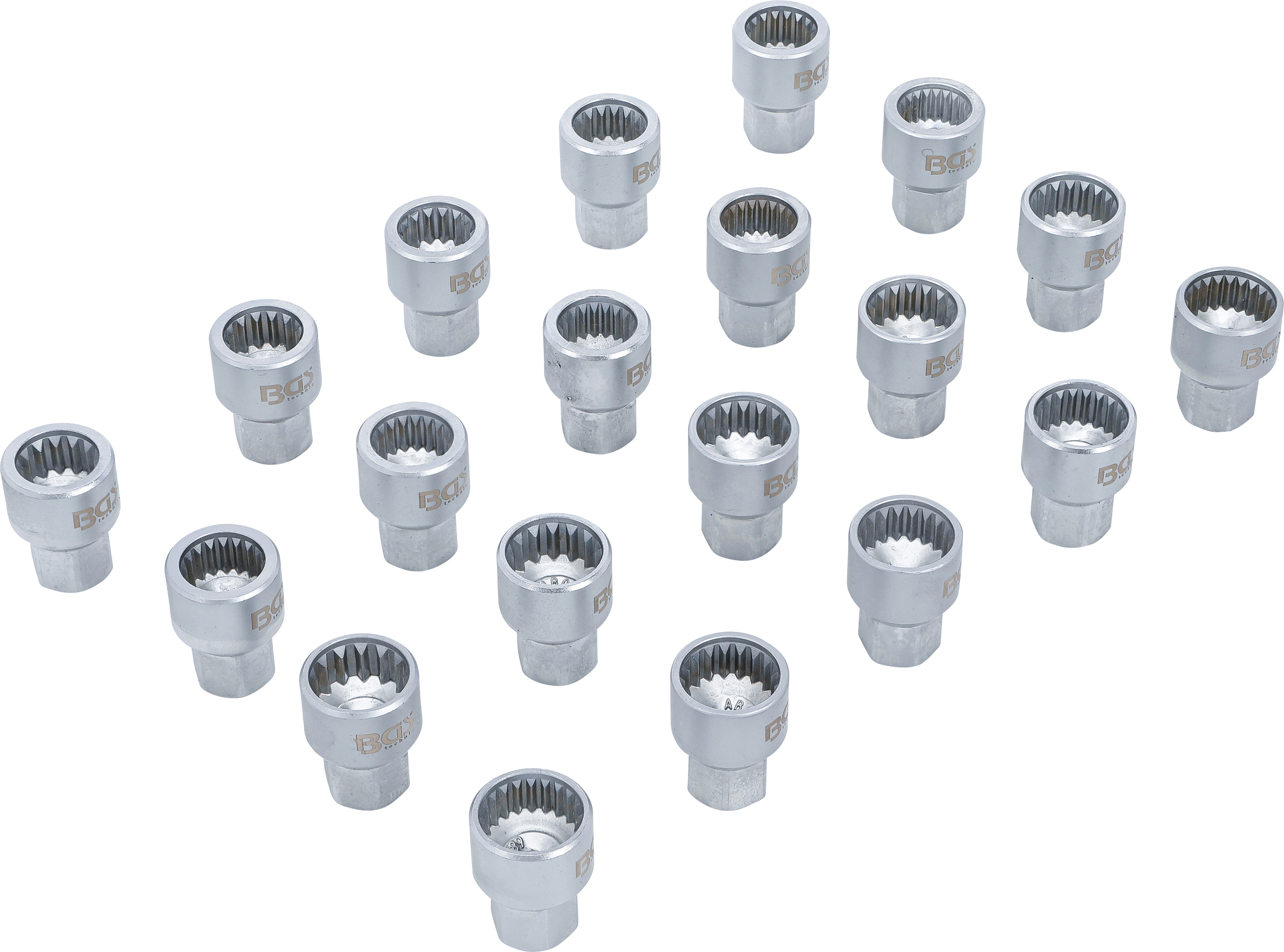 BGS Werkstattwageneinlage 1/6: Felgenschloss-Werkzeugsatz für Porsche und VW Touareg | 20-tlg.