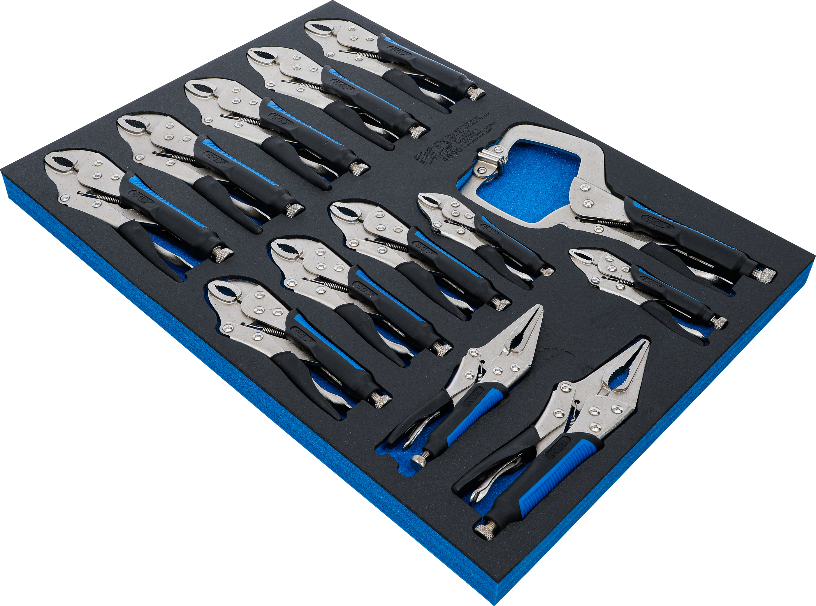 BGS Werkstattwageneinlage 3/3: Karosserie-Gripzangen-Satz | 13-tlg.