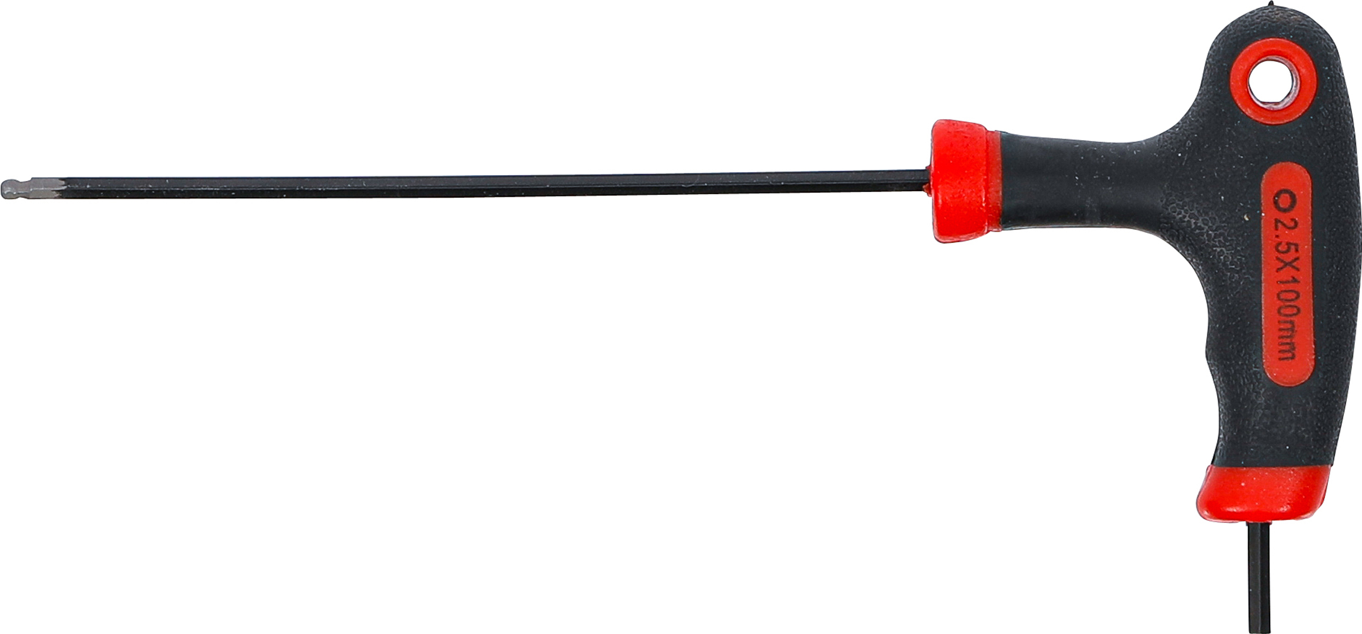 BGS Schraubendreher mit T-Griff und seitlicher Klinge | Innensechskant / Innensechskant mit Kugelkopf 2,5 mm