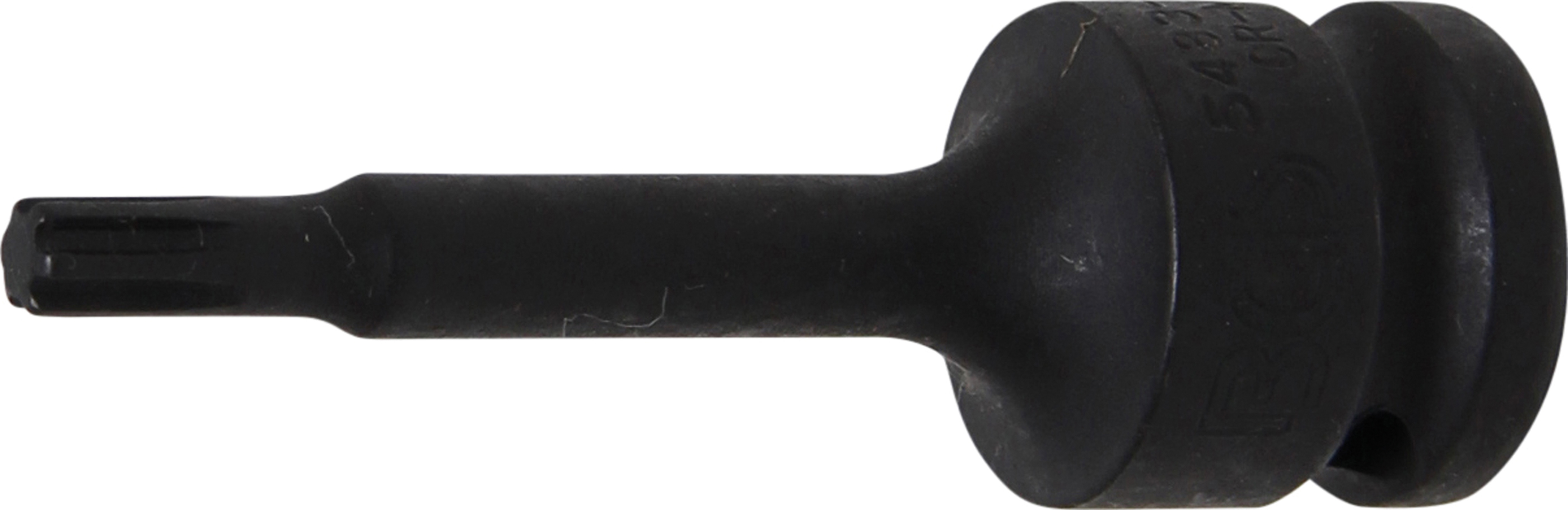 BGS Kraft-Bit-Einsatz | Länge 75 mm | Antrieb Innenvierkant 12,5 mm (1/2") | Keil-Profil (für RIBE) M6