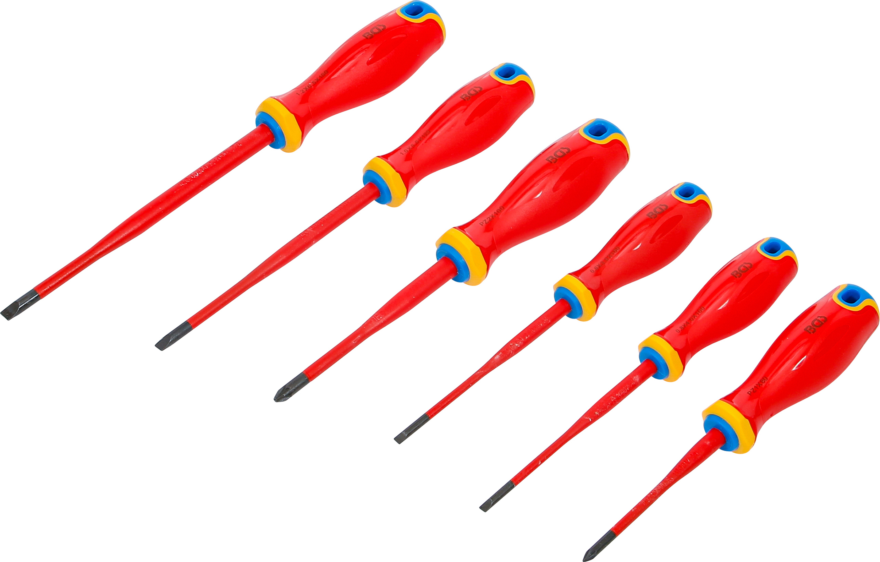 BGS VDE-Schraubendreher-Satz | extra dünne Spitze | 6-tlg.