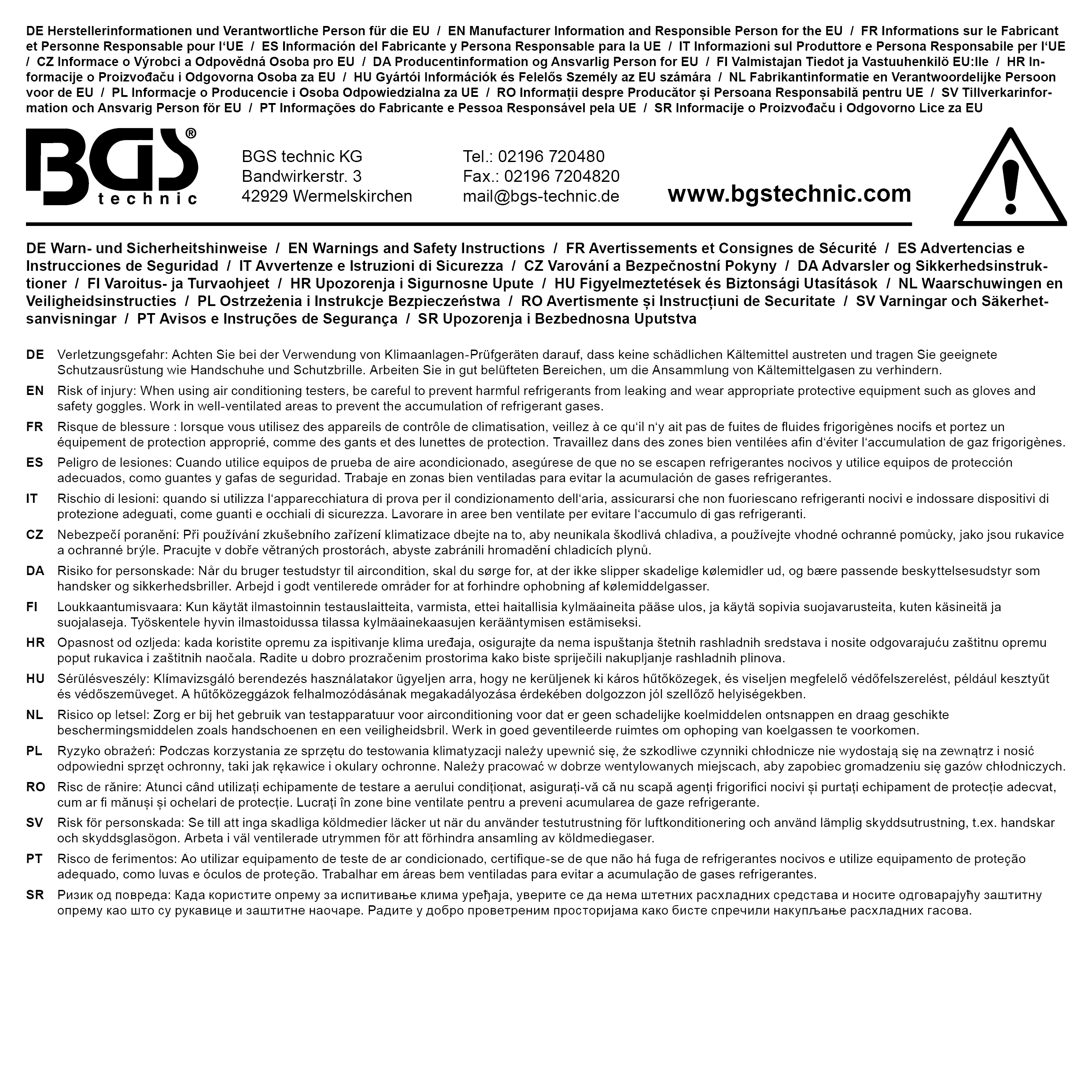 BGS Klimaanlagen-Lecksuchgerät