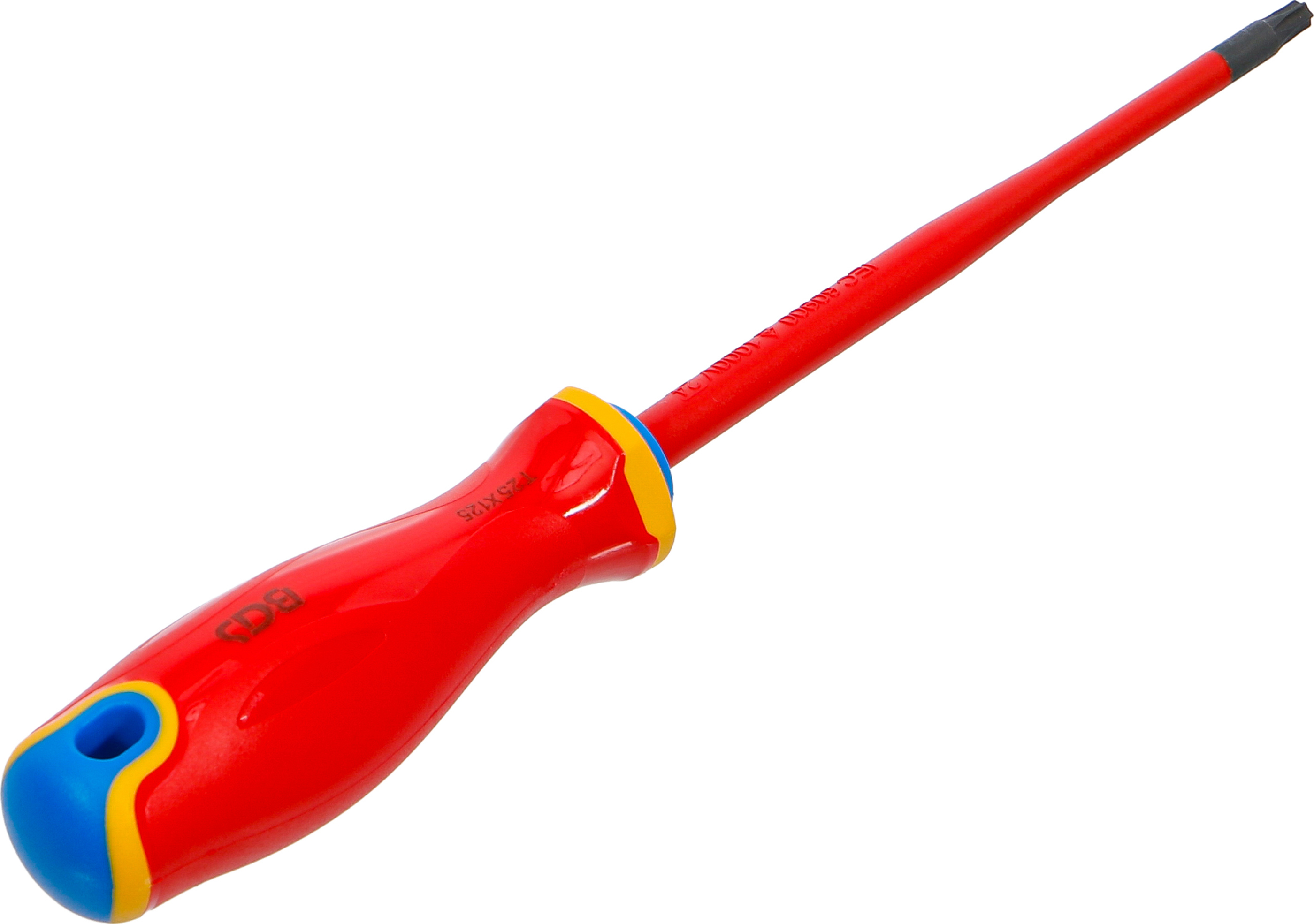 BGS VDE-Schraubendreher | extra dünne Spitze | T-Profil (für Torx) T25