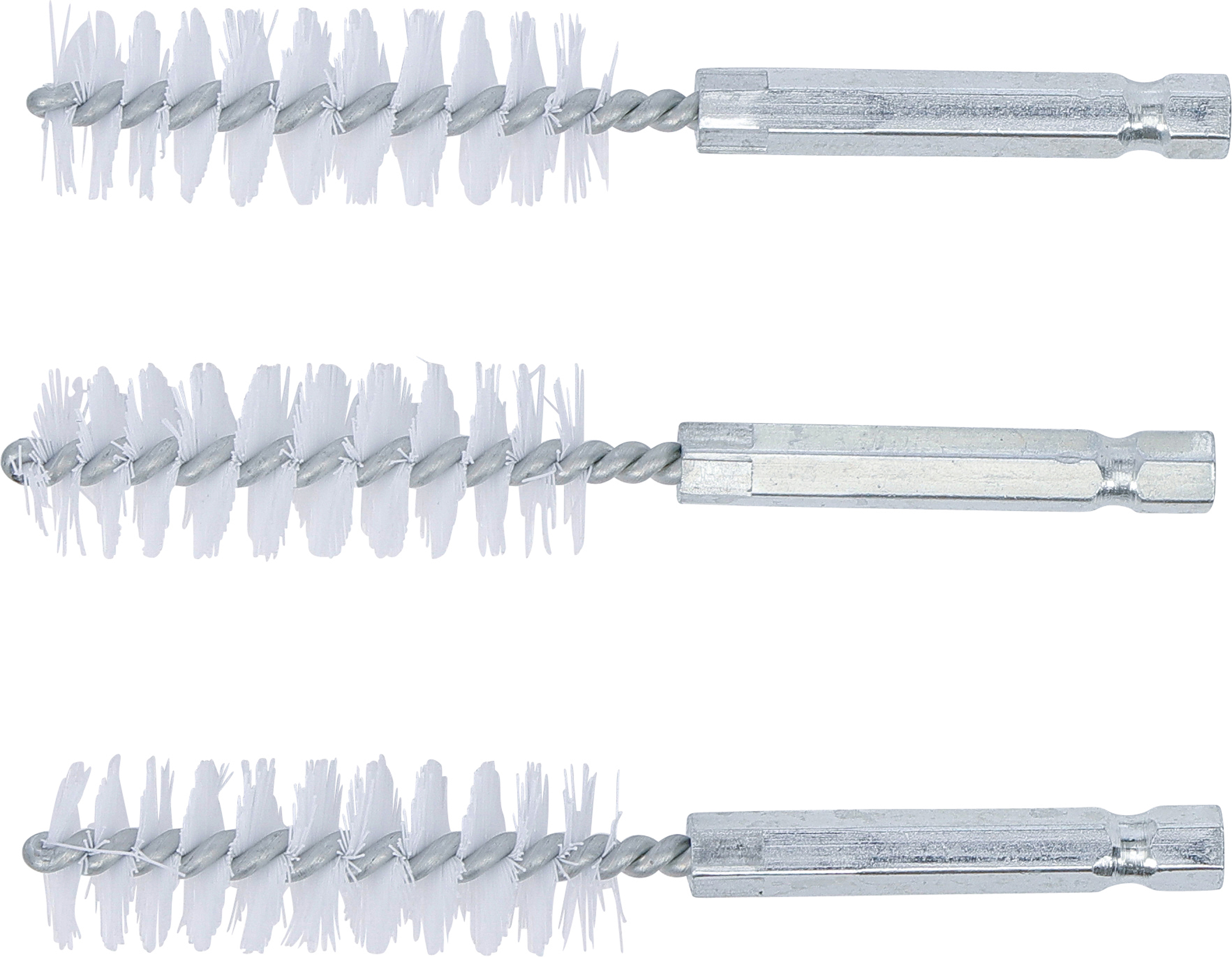 BGS Nylonbürste | 16 mm | Antrieb Außensechskant 6,3 mm (1/4") | 3-tlg.