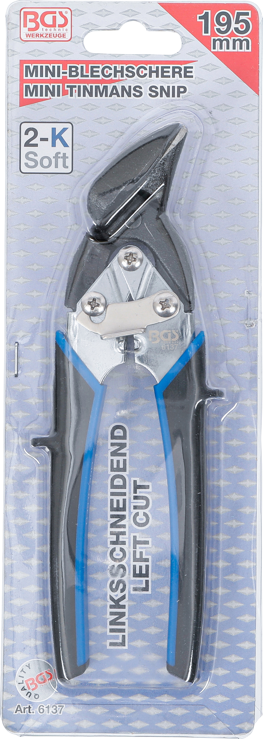 BGS Mini-Karosserie-Blechschere | linkschneidend | 195 mm
