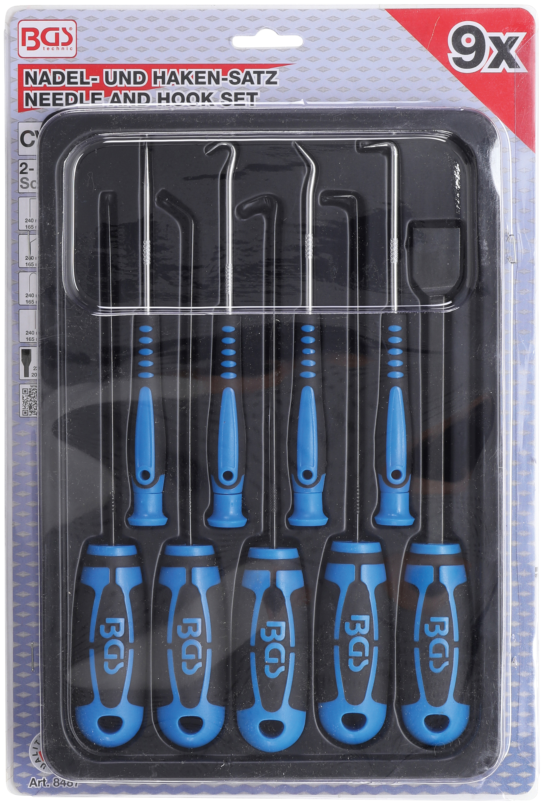 BGS Nadel-, Haken- und Schaber-Satz | 9-tlg.