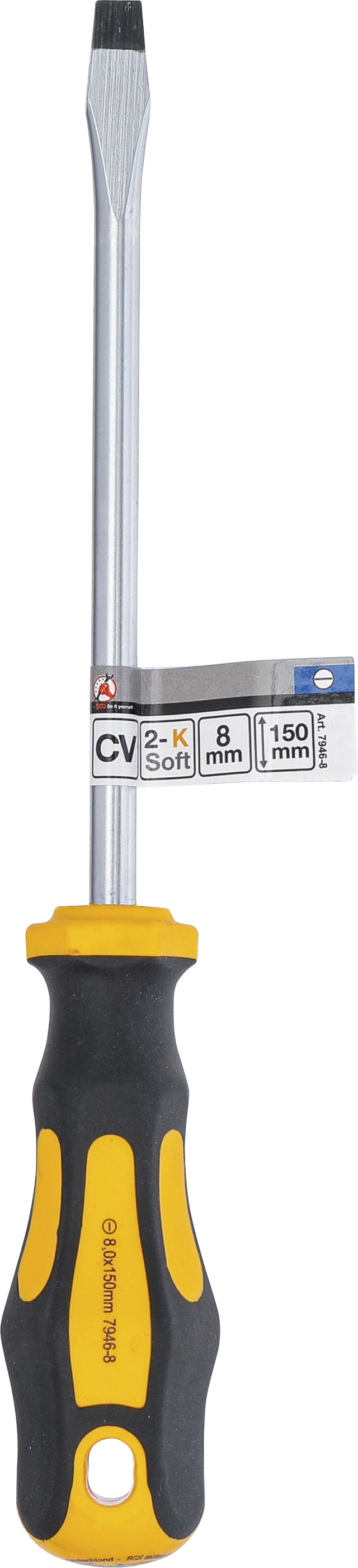 BGS Schraubendreher | Schlitz 8 mm | Klingenlänge 150 mm