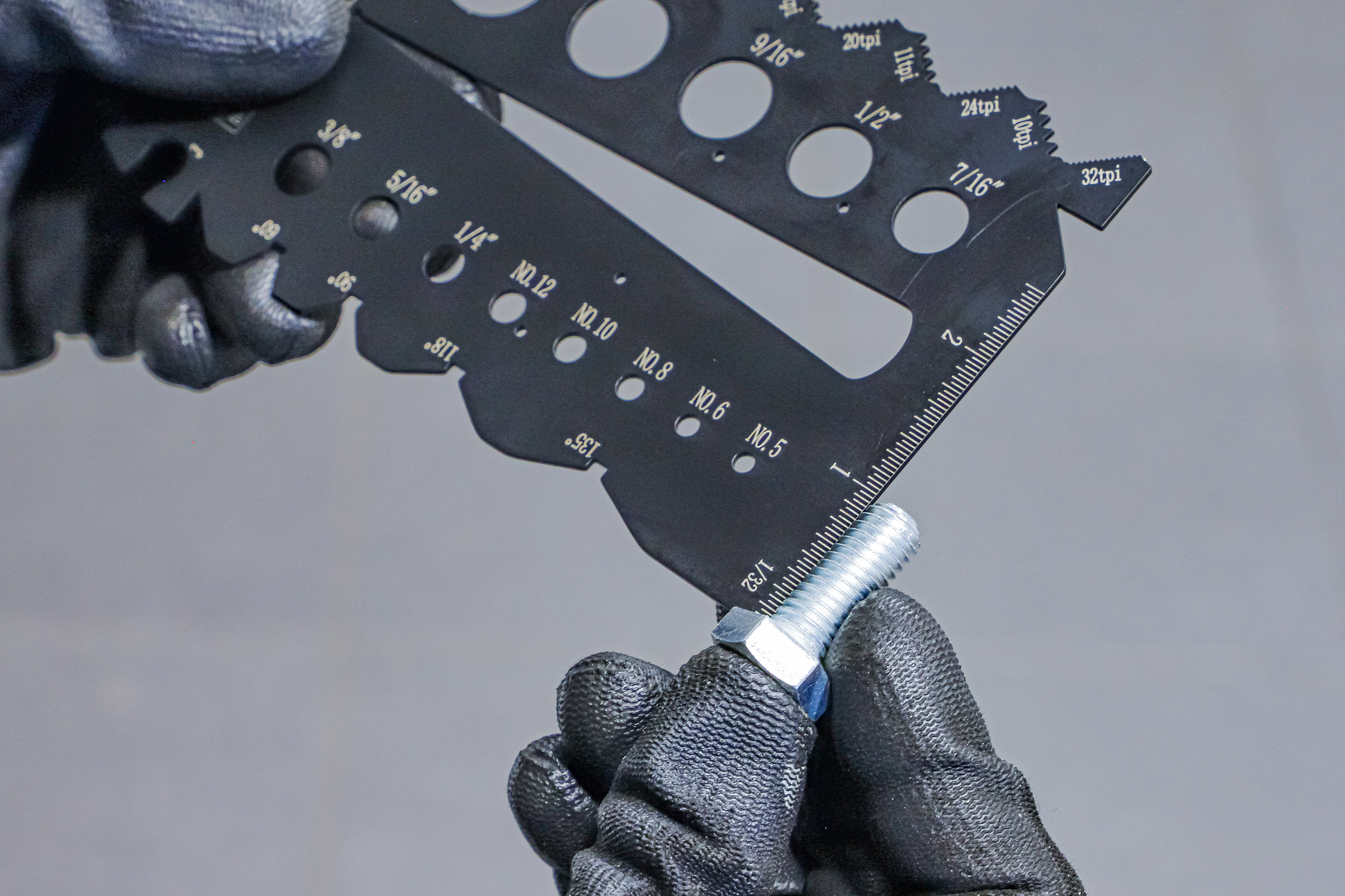 BGS Schrauben- und Gewindeschablone | Zollgrößen | 1/4 - 2"