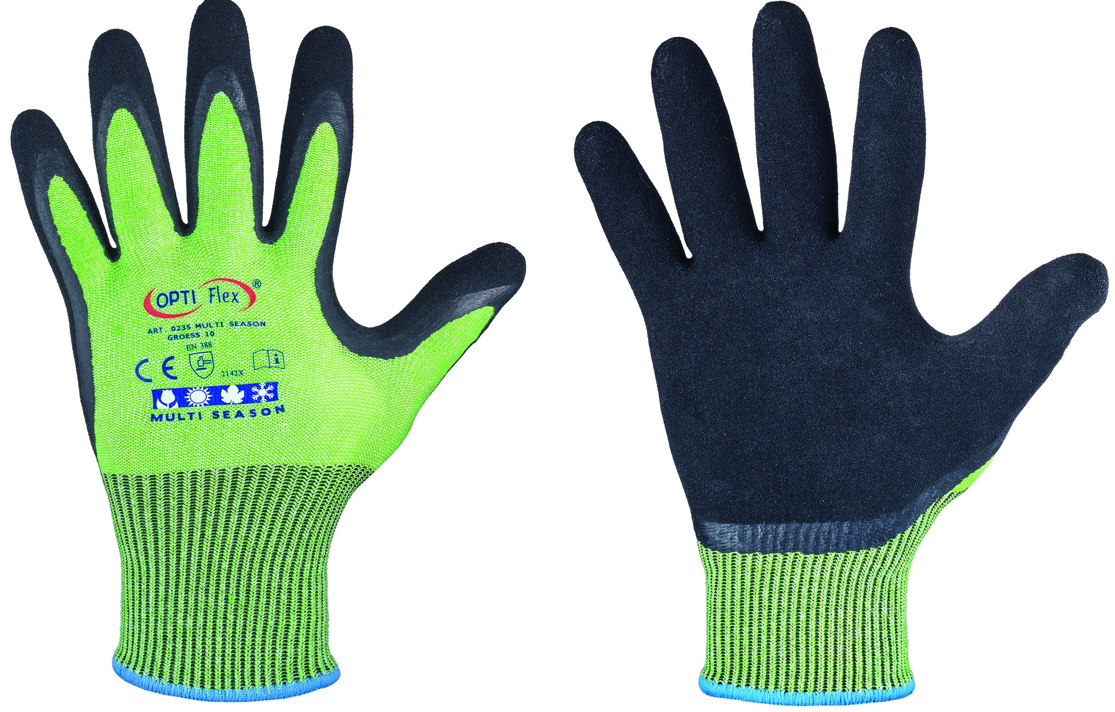 Opti Flex Multi Season Handschuh Neon Grün