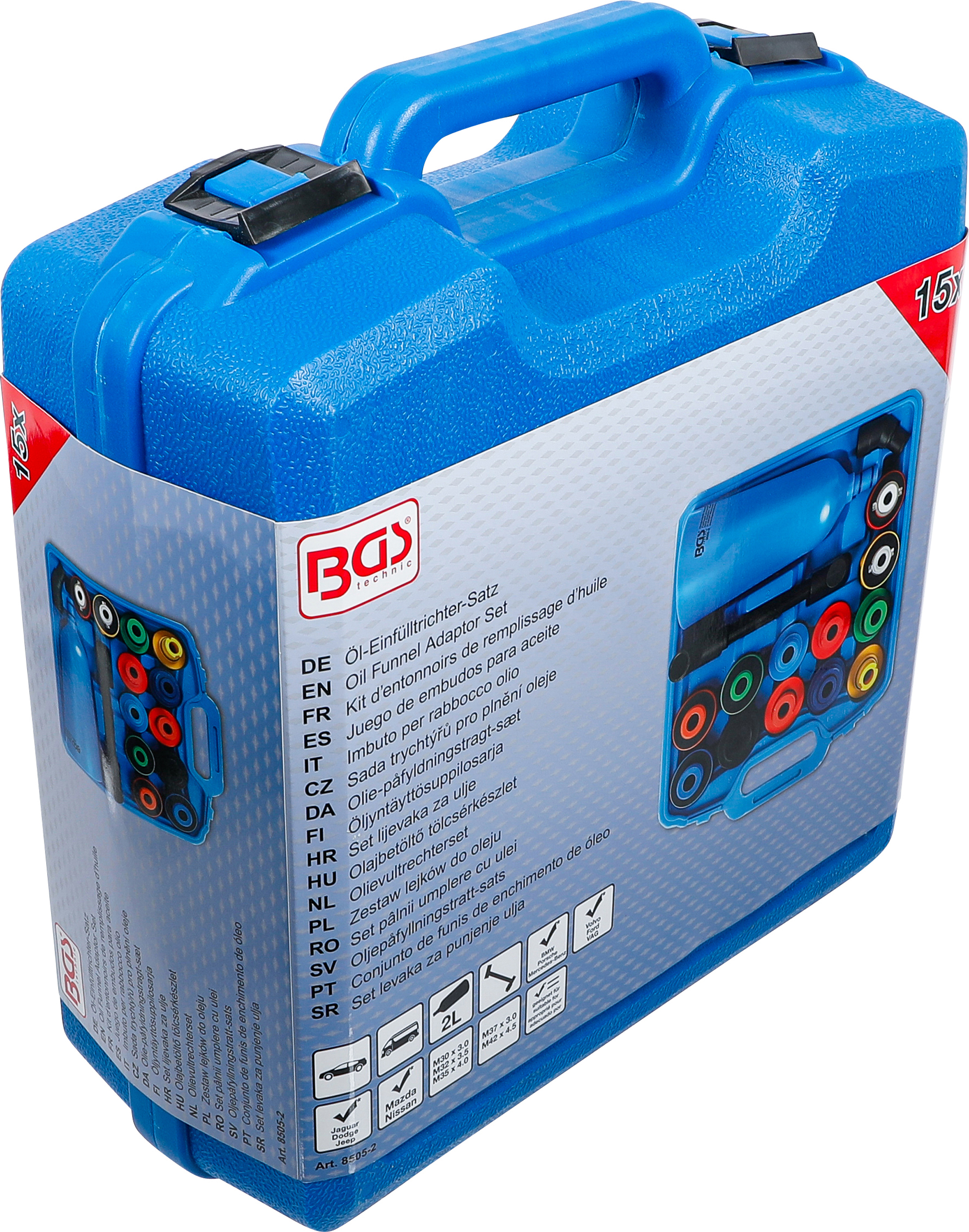 BGS Öl-Einfülltrichter-Satz | Kunststoffausführung | 15-tlg.