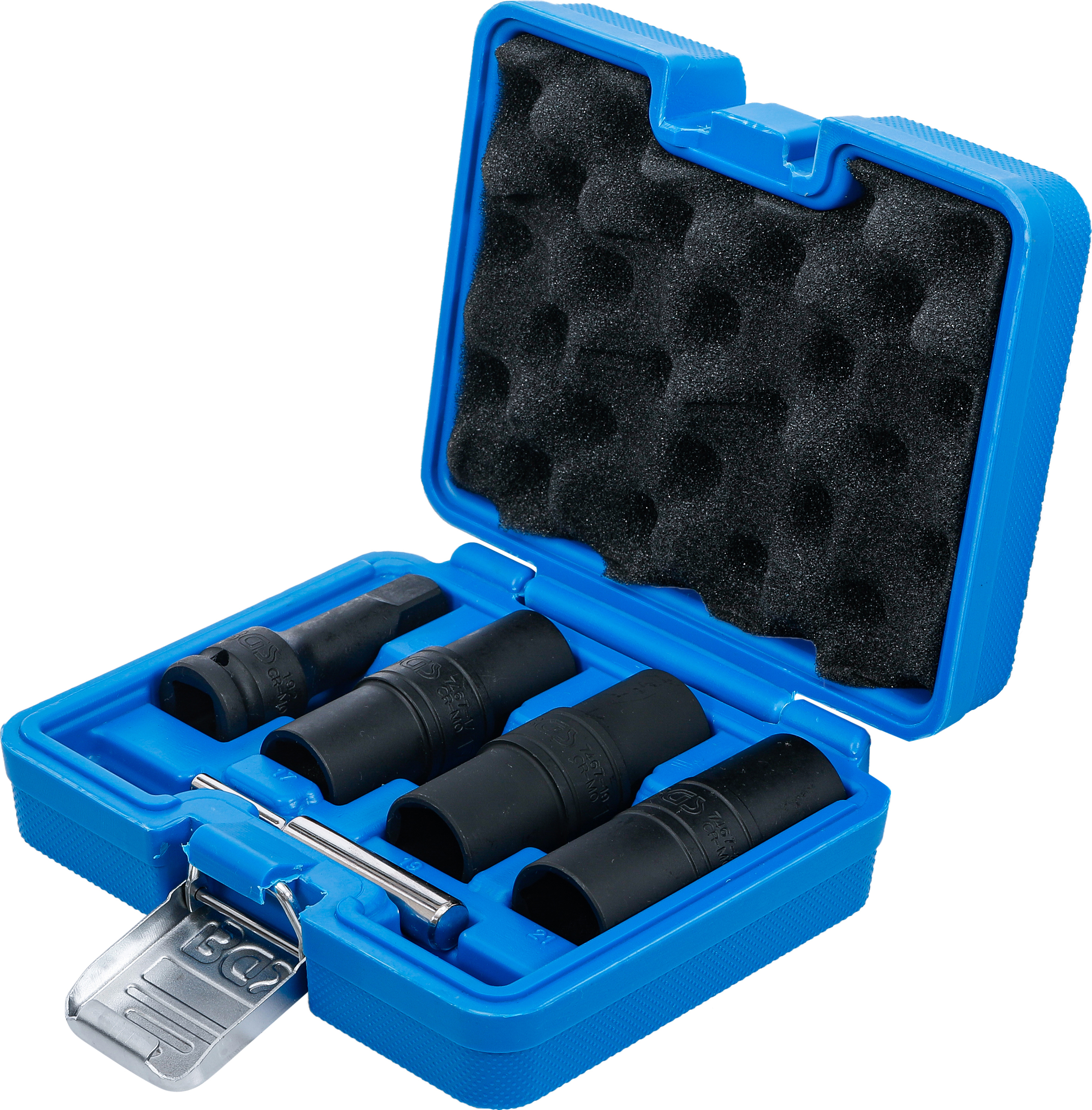 BGS Kraft-Spezial-Steckschlüssel-Wendeeinssatz-Satz | Sechskant & Schraubendreher 17 - 19 - 21 mm | 12,5 mm (1/2") | 3-tlg.