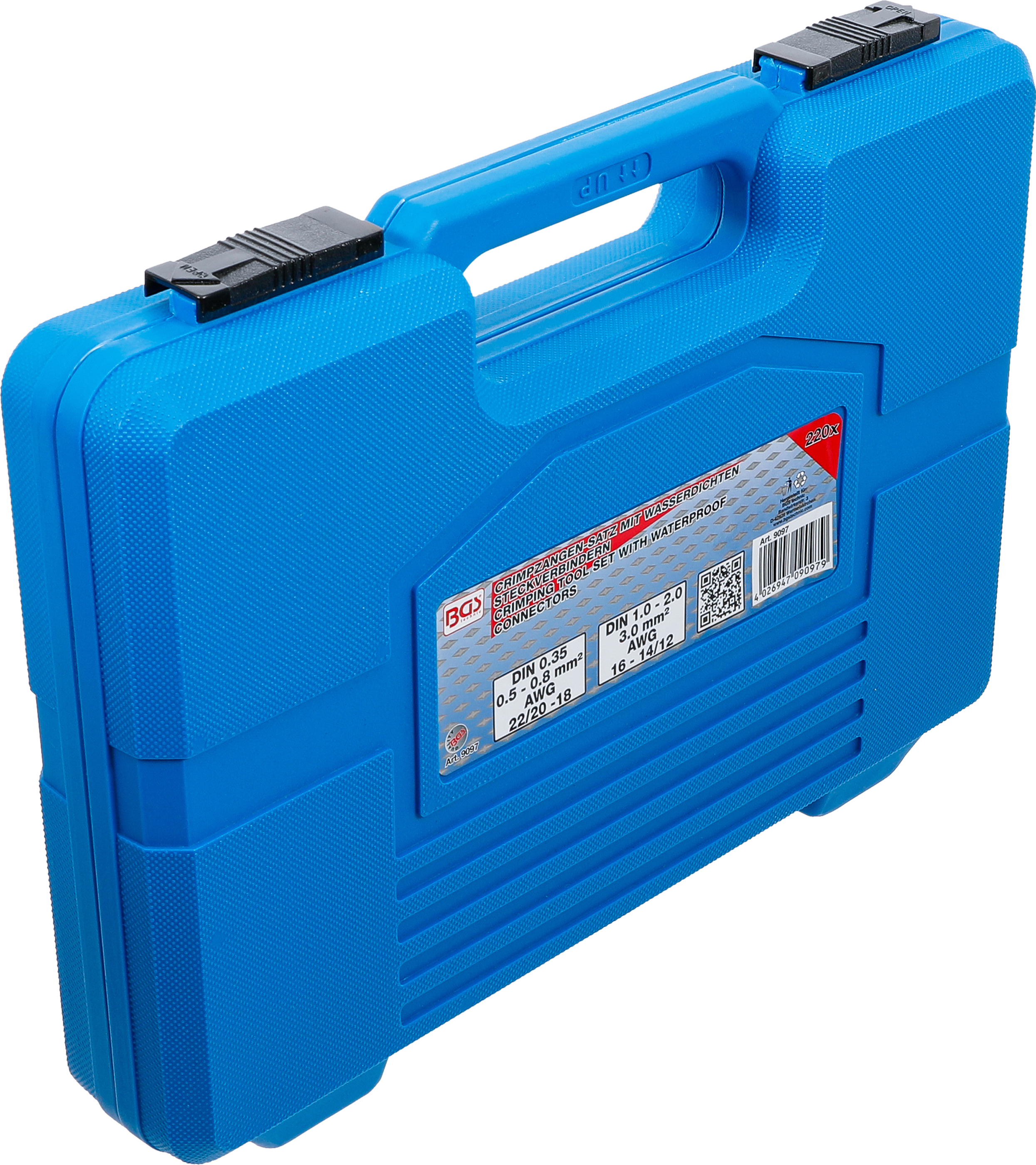BGS Crimpzangen-Satz mit wasserdichten Steckverbindern | 220-tlg.