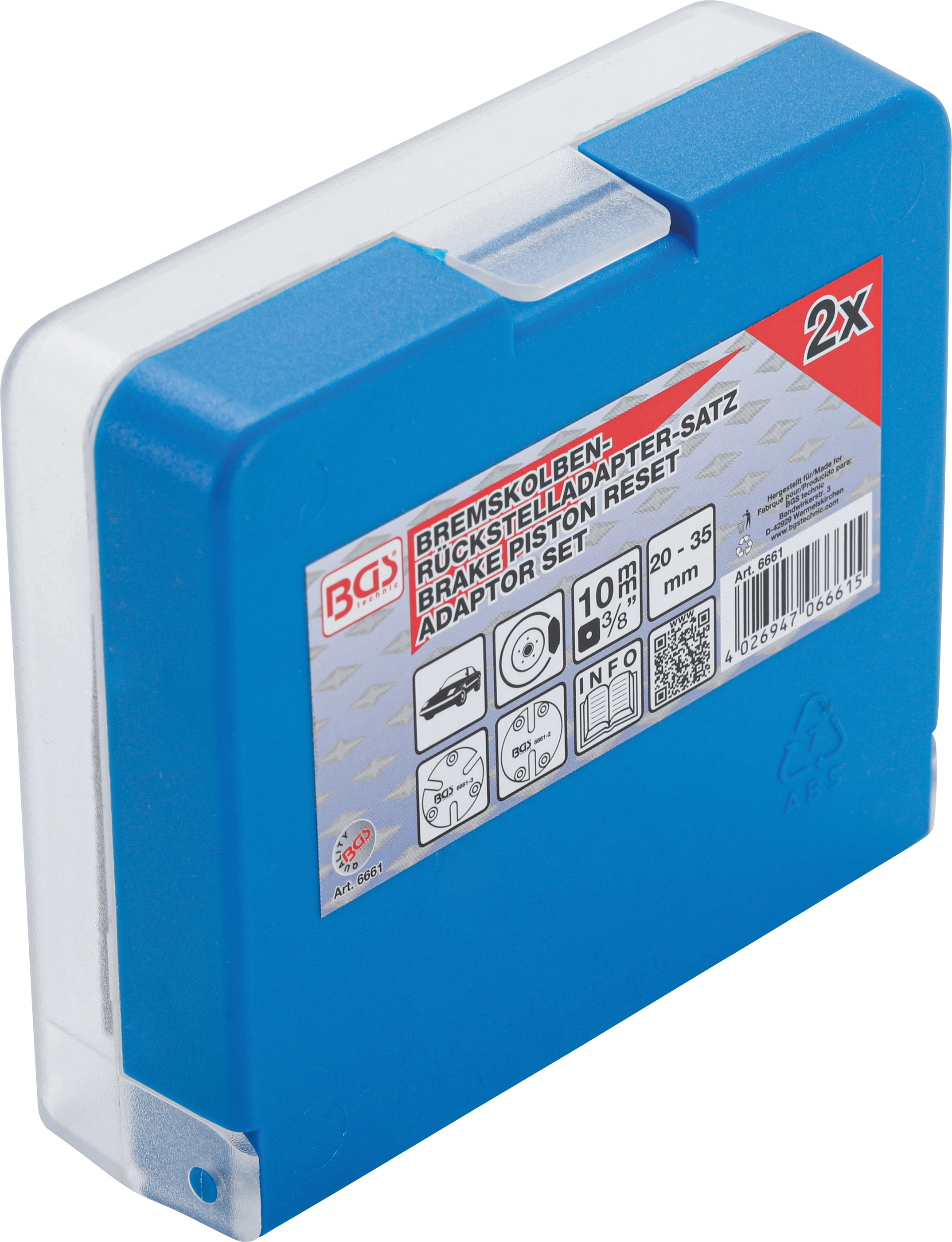 BGS Bremskolben-Rückstelladapter-Satz | universal | mit 2 & 3 Stiften | 2-tlg.