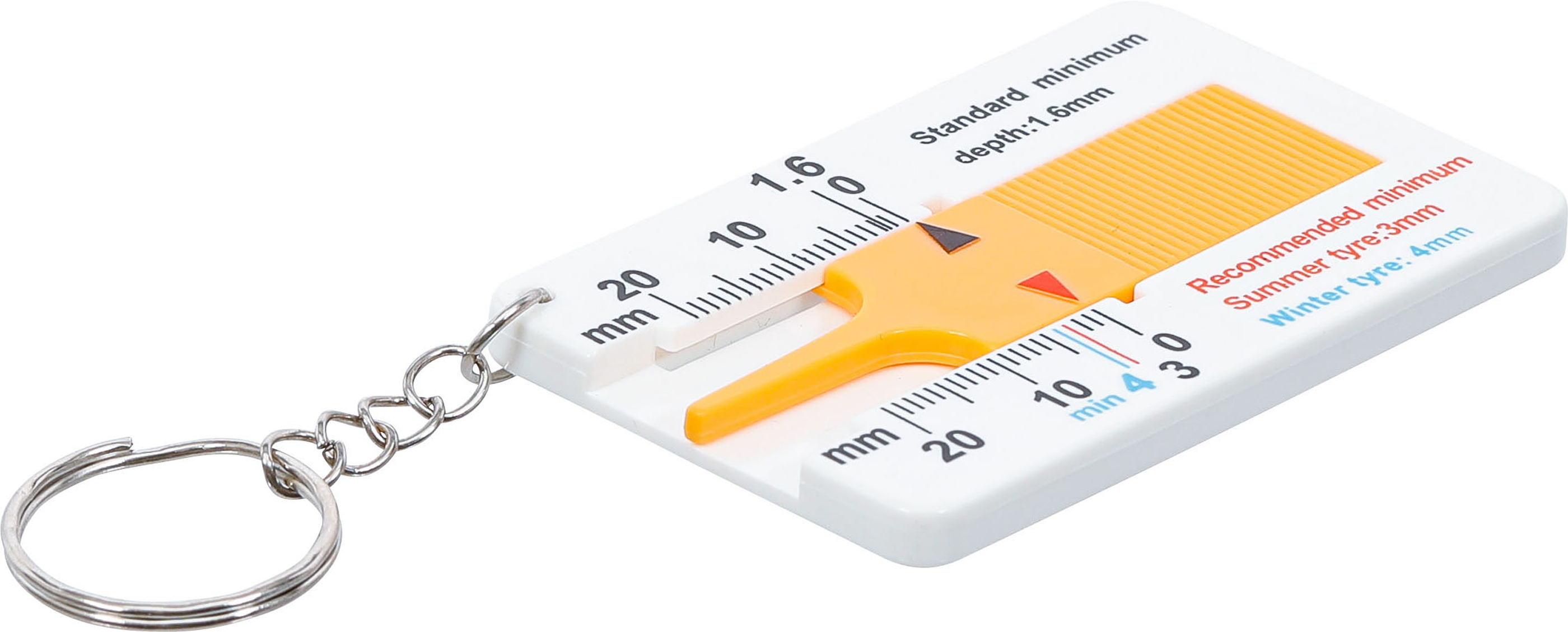 BGS Profiltiefenmesser | mit Schlüsselanhänger | 0 - 20 mm
