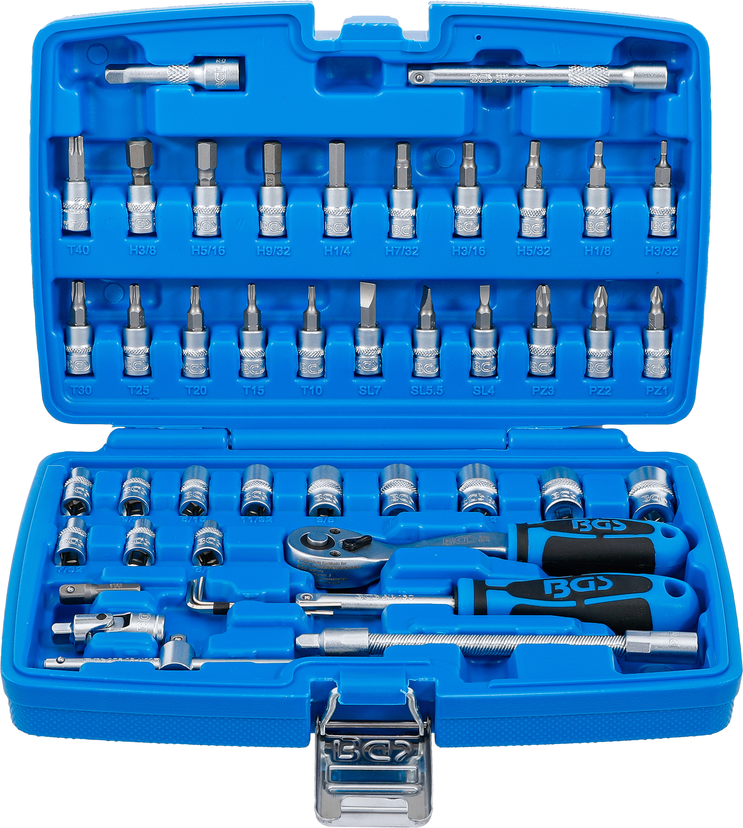 BGS Steckschlüssel-Satz | Antrieb 6,3 mm (1/4") | Zollgrößen | 46-tlg.