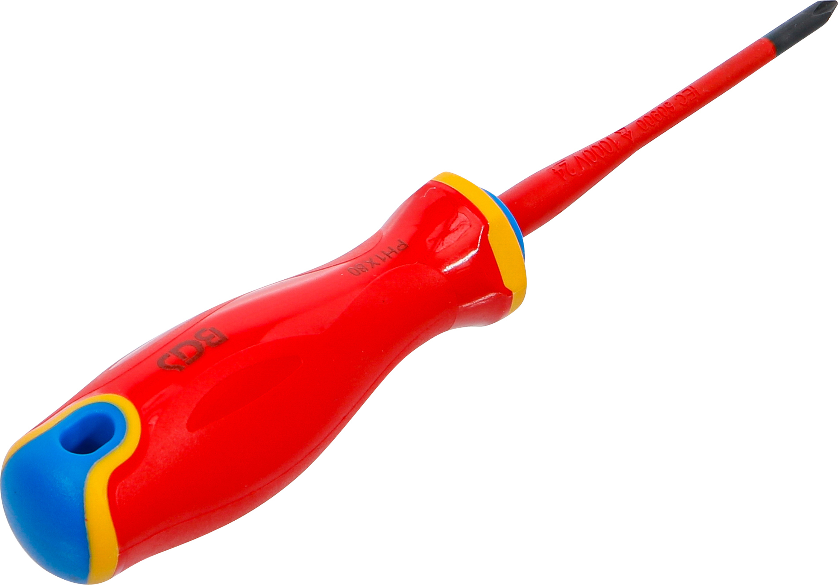 BGS VDE-Schraubendreher | extra dünne Spitze | Kreuzschlitz PH1