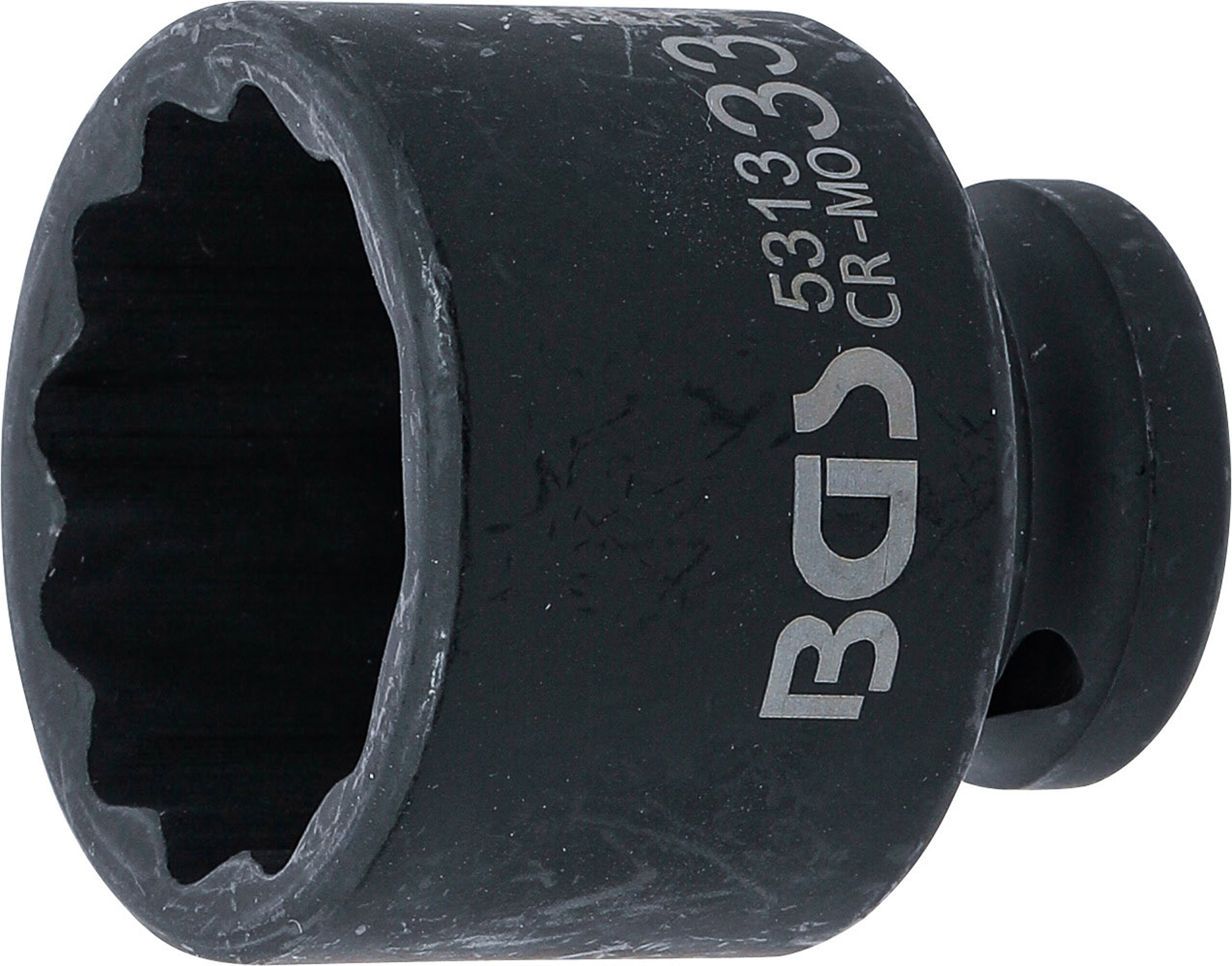 BGS Kraft-Steckschlüssel-Einsatz Zwölfkant | Antrieb Innenvierkant 12,5 mm (1/2") | SW 33 mm