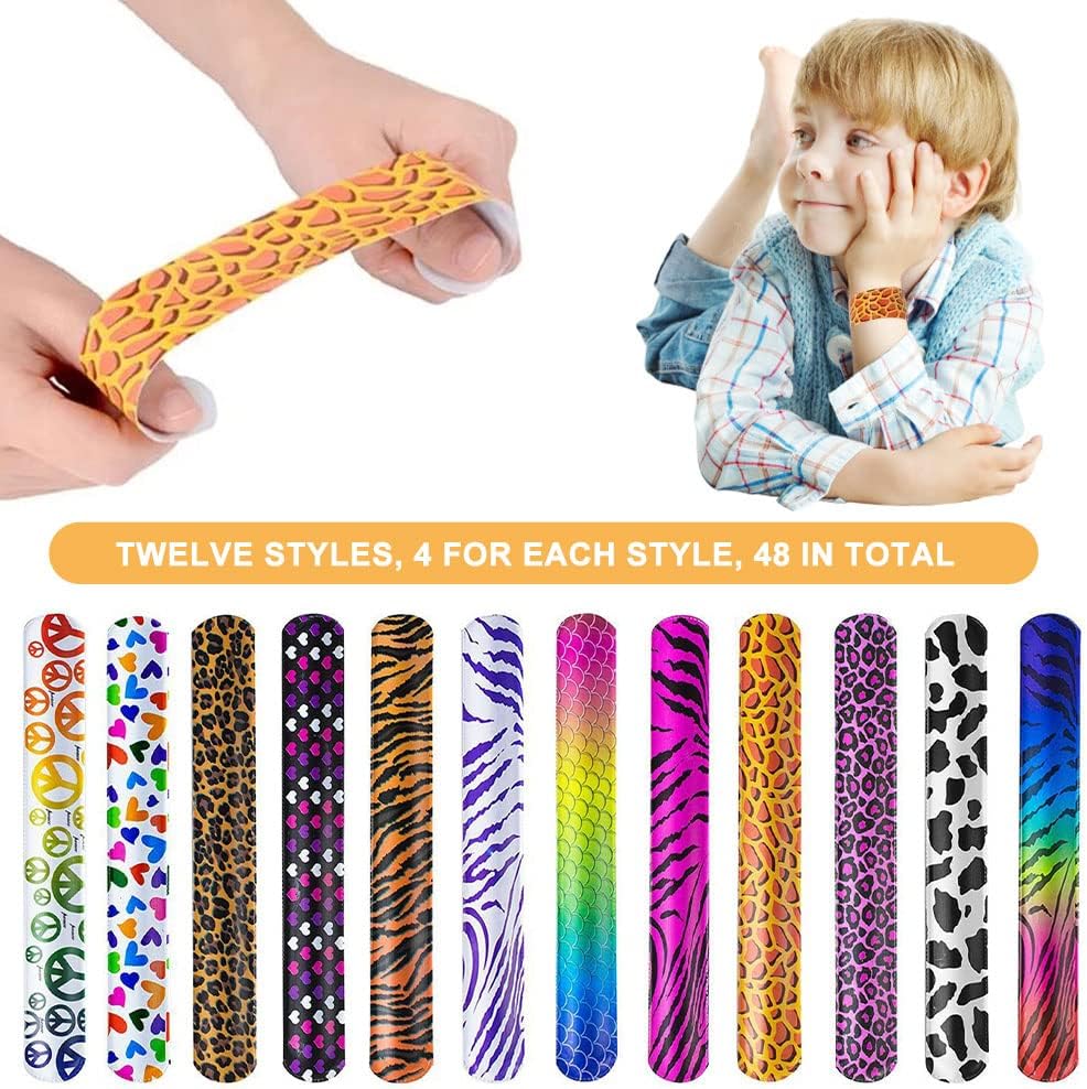YngFfb Bunte Schnapparmbänder,12 Stück Snap Armbänder Schnapparmbänder Mitgebsel für Kinder Mädchen Jungen Partytüten Partytütenfüller Party