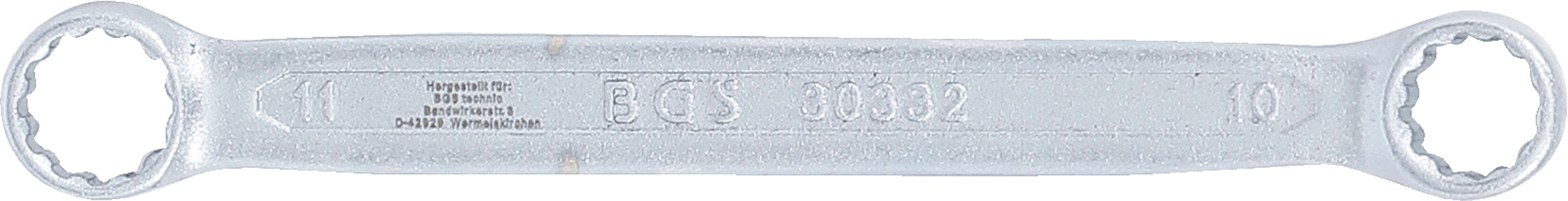 BGS Doppel-Ringschlüssel | extra flach | SW 10 x 11 mm