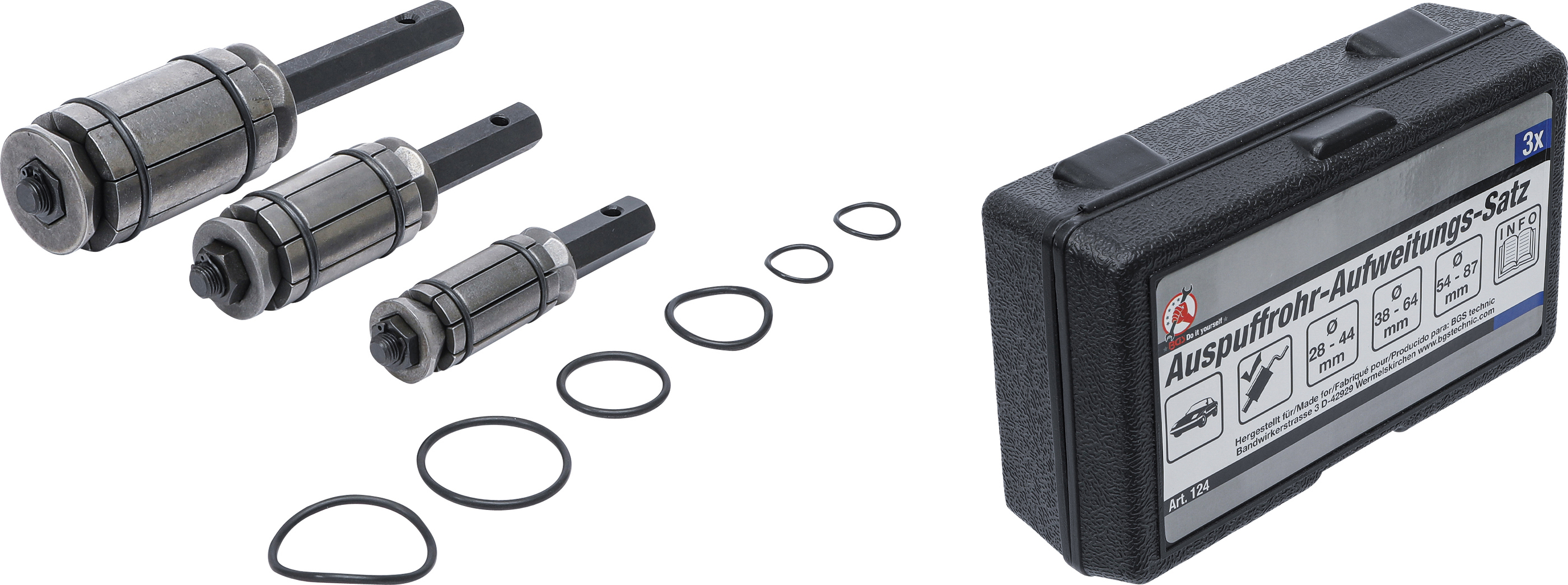 BGS Auspuffrohr-Aufweitungs-Satz | 3-tlg.