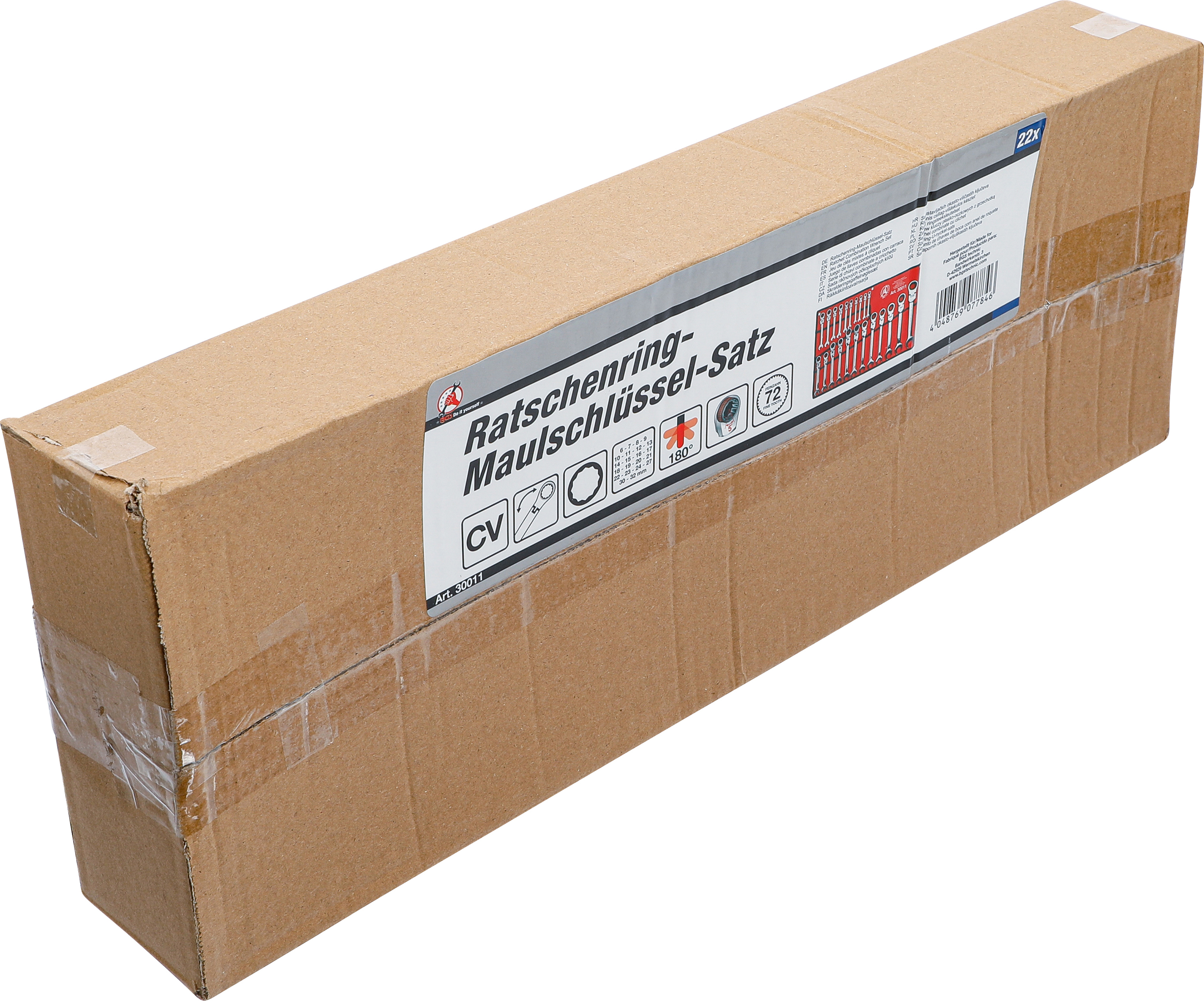 BGS Ratschenring-Maulschlüssel-Satz | flexible Köpfe | SW 6 - 32 mm | 22-tlg.