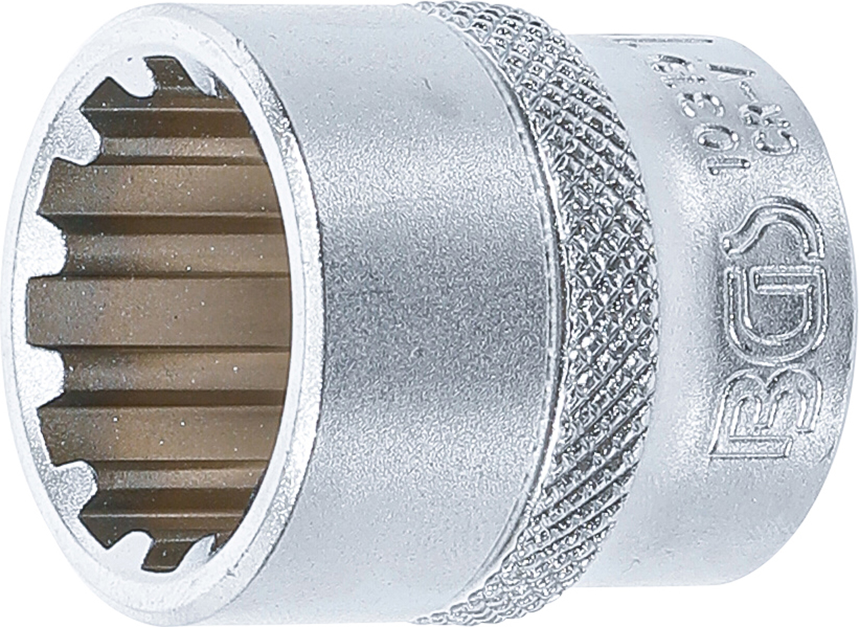 BGS Steckschlüssel-Einsatz Gear Lock | Antrieb Innenvierkant 10 mm (3/8") | SW 19 mm