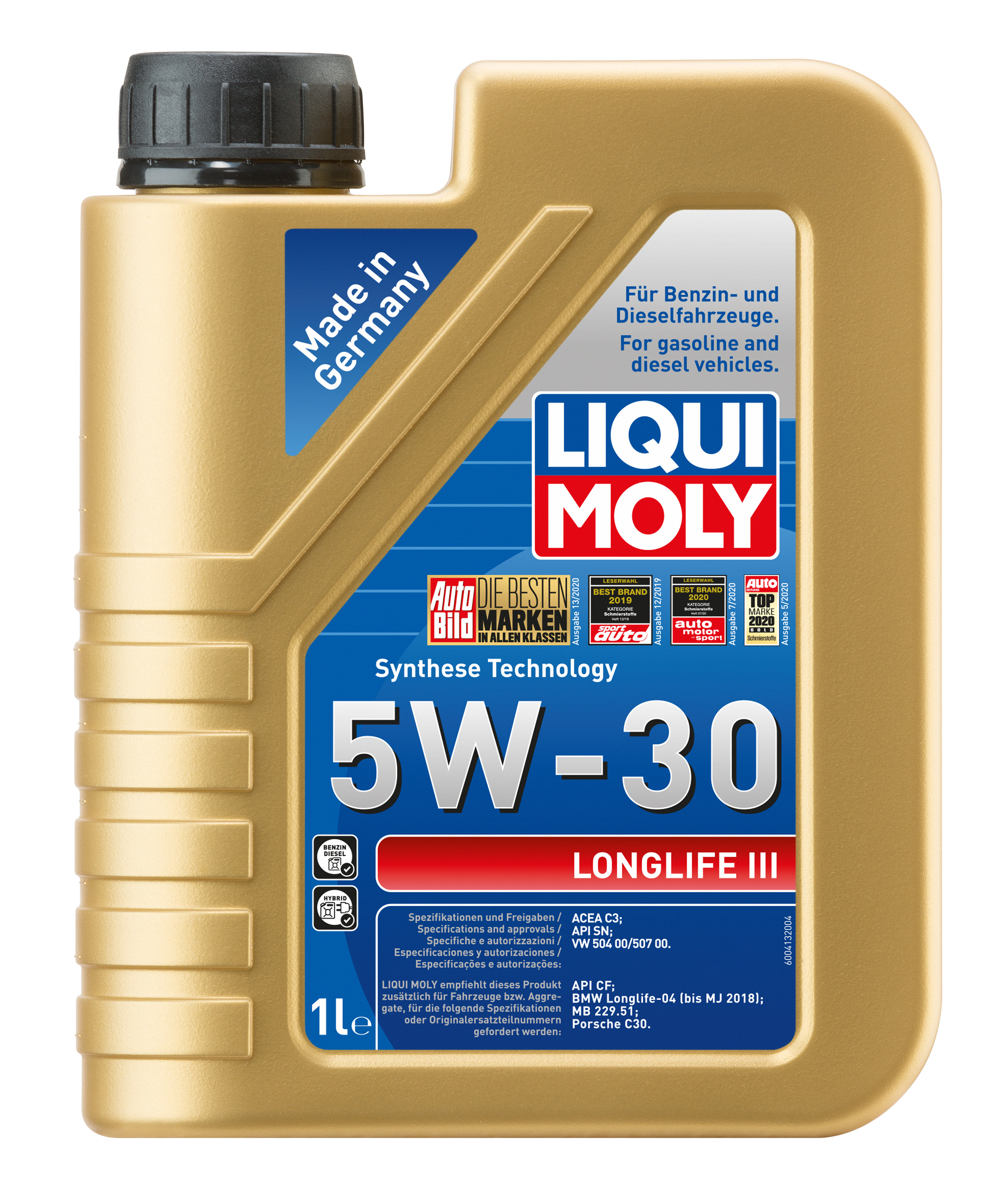 5W-30 Liqui Moly 20820 Longlife III Motoröl 1 Liter