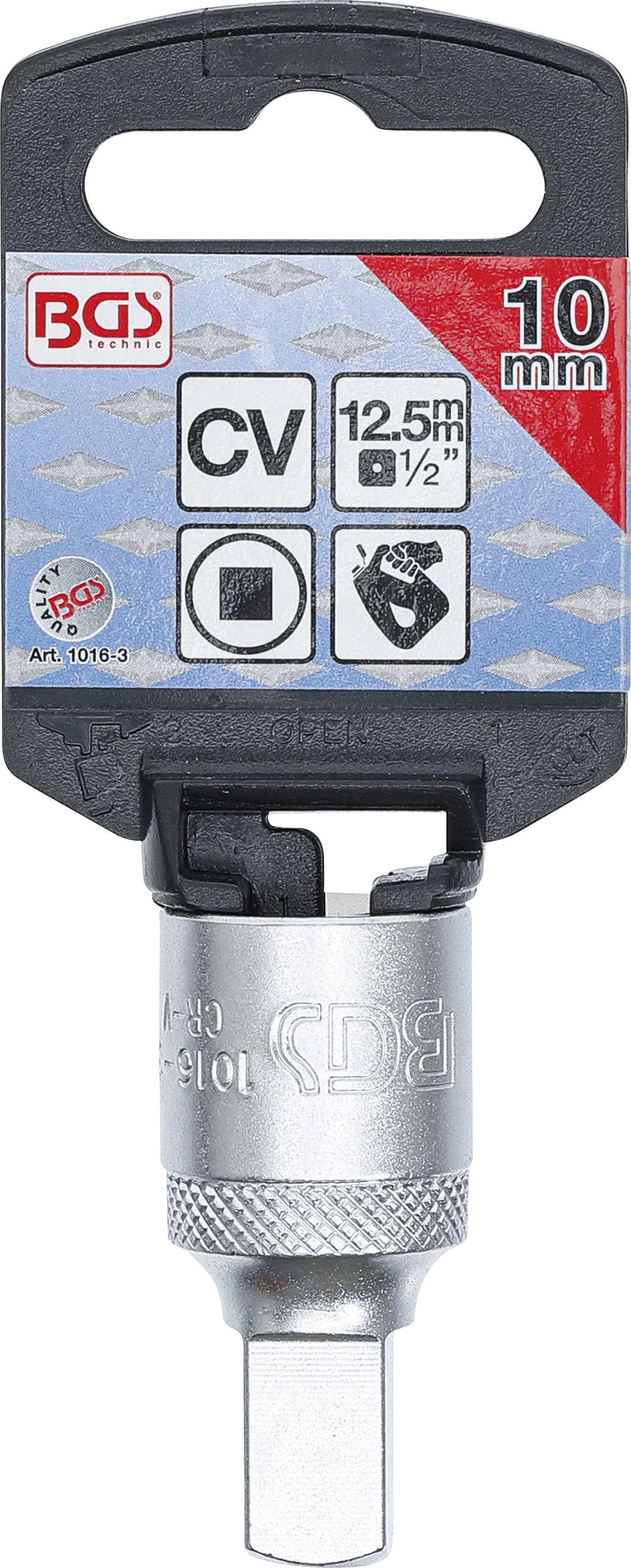 BGS Öldienstschlüssel | Antrieb Innenvierkant 12,5 mm (1/2") | Abtrieb Innenvierkant | 10 mm