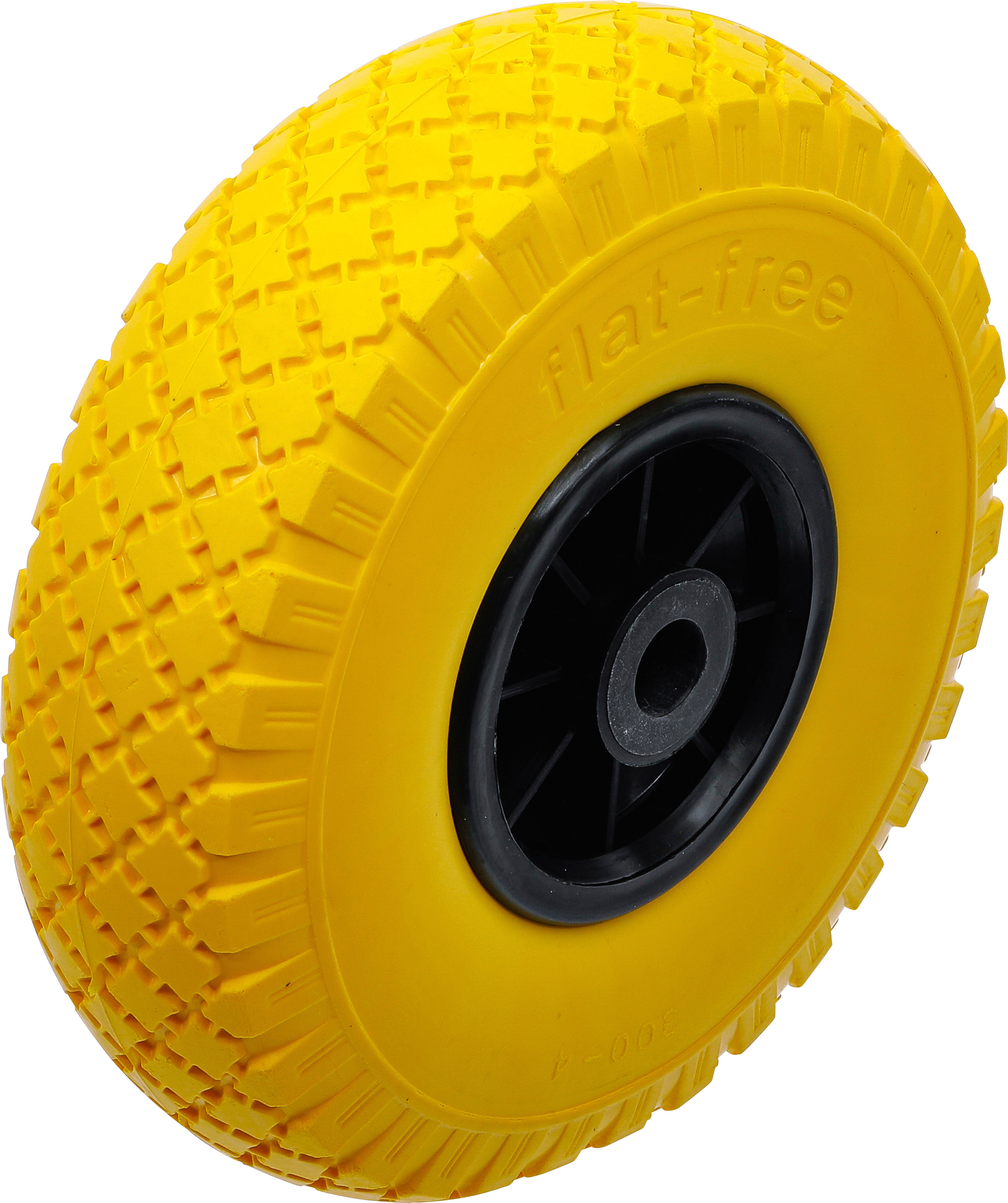 BGS Rad für Sackkarren / Bollerwagen | PU, gelb/schwarz | 260 mm