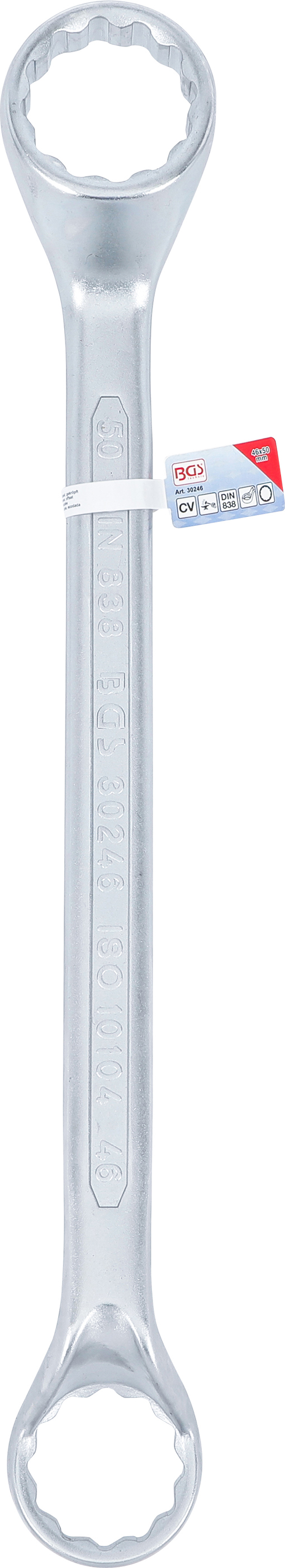 BGS Doppel-Ringschlüssel | tief gekröpft | SW 46 x 50 mm