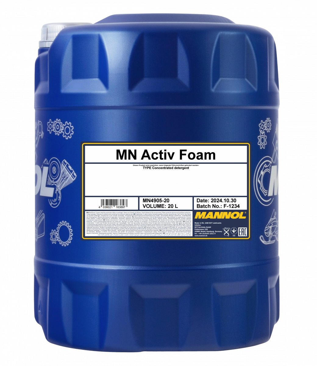 Mannol 4905 Activ Foam Aktivschaum Autoshampoo 20 Liter