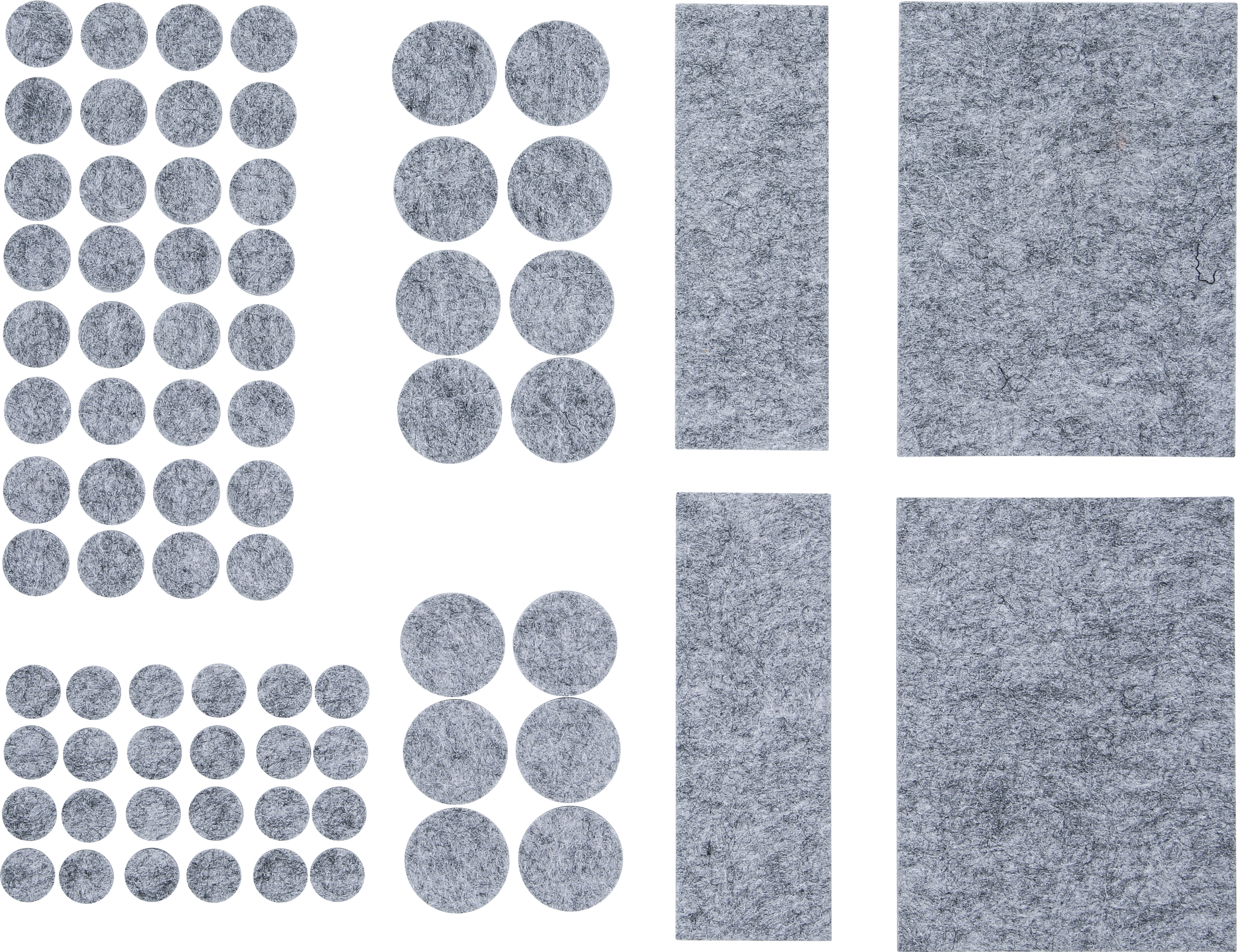BGS Filzgleiter-Satz | grau-meliert | 80-tlg.