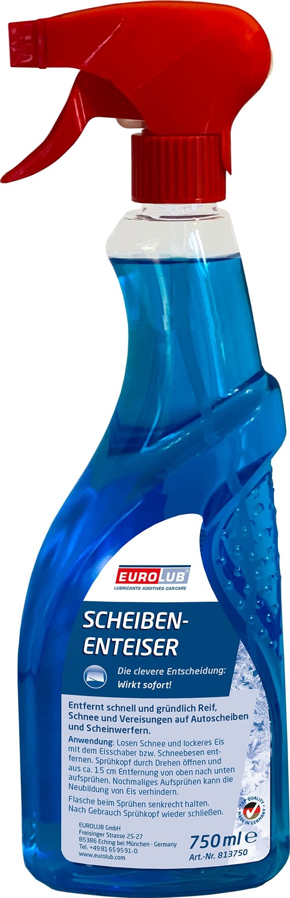 Eurolub Scheibenenteiser Spray Scheiben Enteiser 750 ml