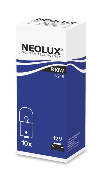 Neolux N245 Kugellampe 12V 10W R10W BA15s 10er Pack