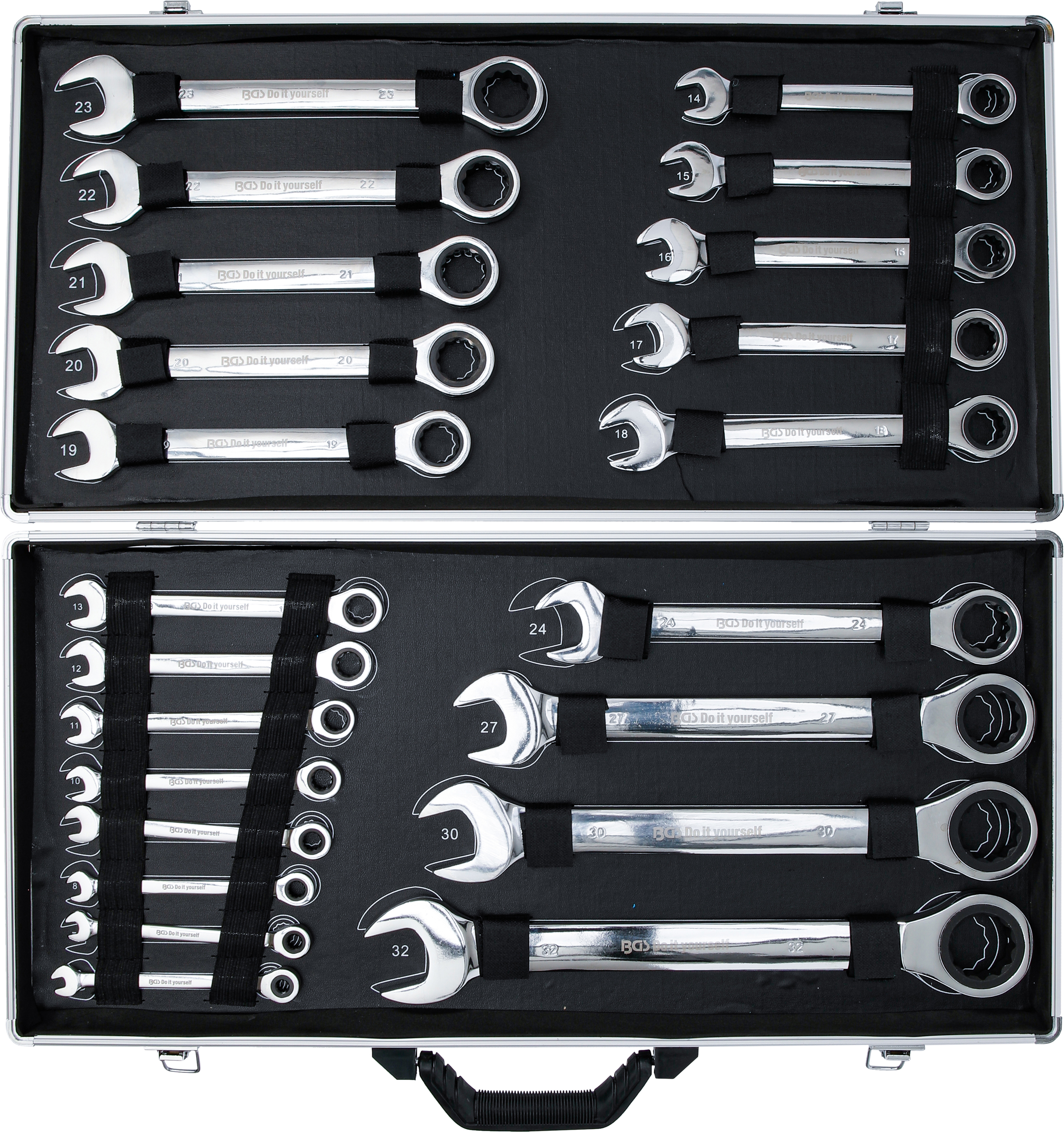 BGS Ratschenring-Maulschlüssel-Satz | SW 6 - 32 mm | 22-tlg.