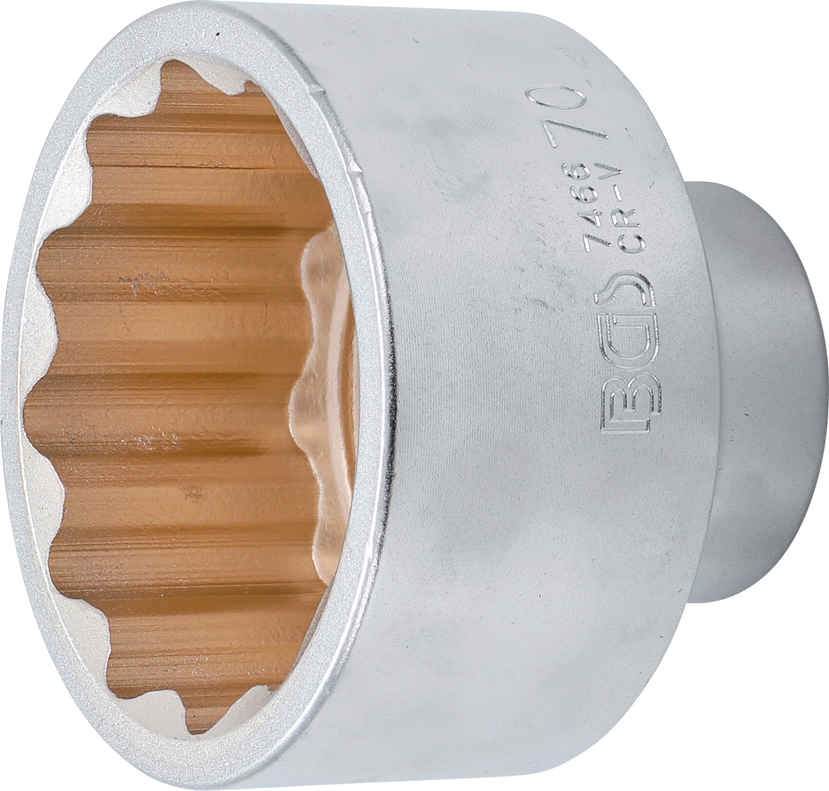 BGS Steckschlüssel-Einsatz Zwölfkant | Antrieb Innenvierkant 20 mm (3/4") | SW 70 mm