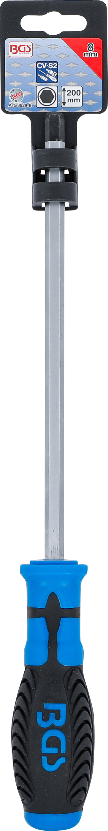 BGS Schraubendreher | Innensechskant 8 mm | Klingenlänge 200 mm