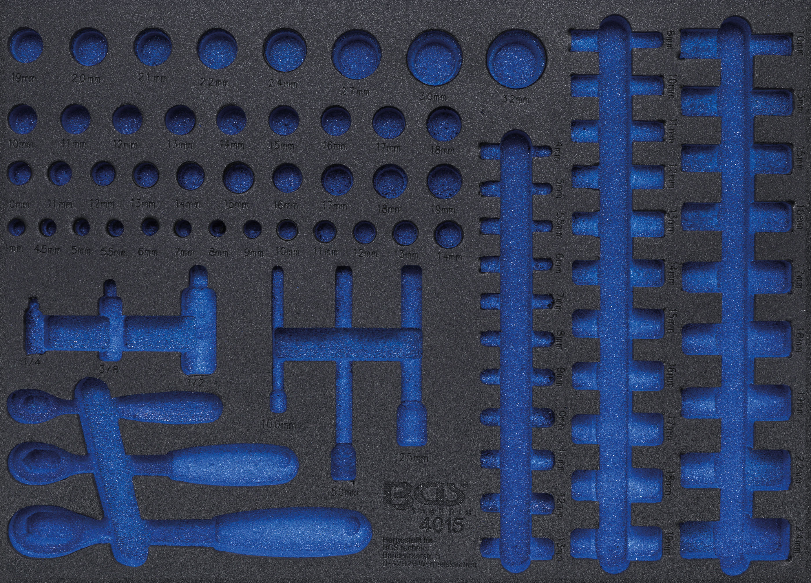 BGS Werkstattwageneinlage 3/3 | leer | für Art. 4015