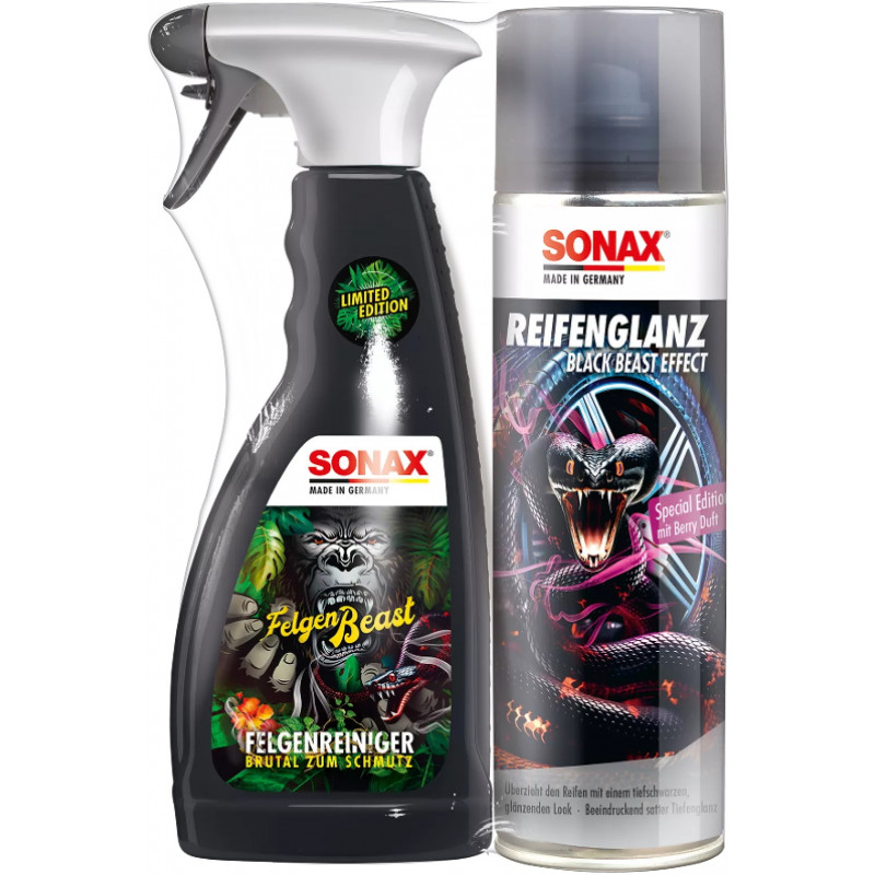 Sonax FelgenBeast + ReifenBeast Felgenreiniger Reifenglanz AKTIONS SET