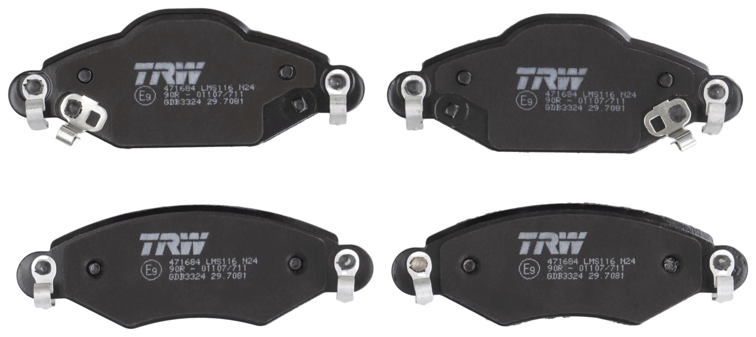 Bremsbelagsatz, Scheibenbremse