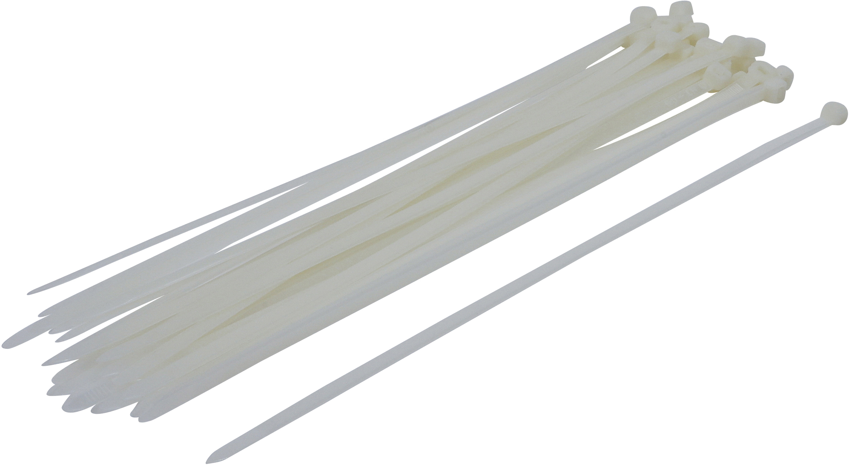BGS Kabelbinder-Sortiment | weiß | 8,0 x 400 mm | 30-tlg.