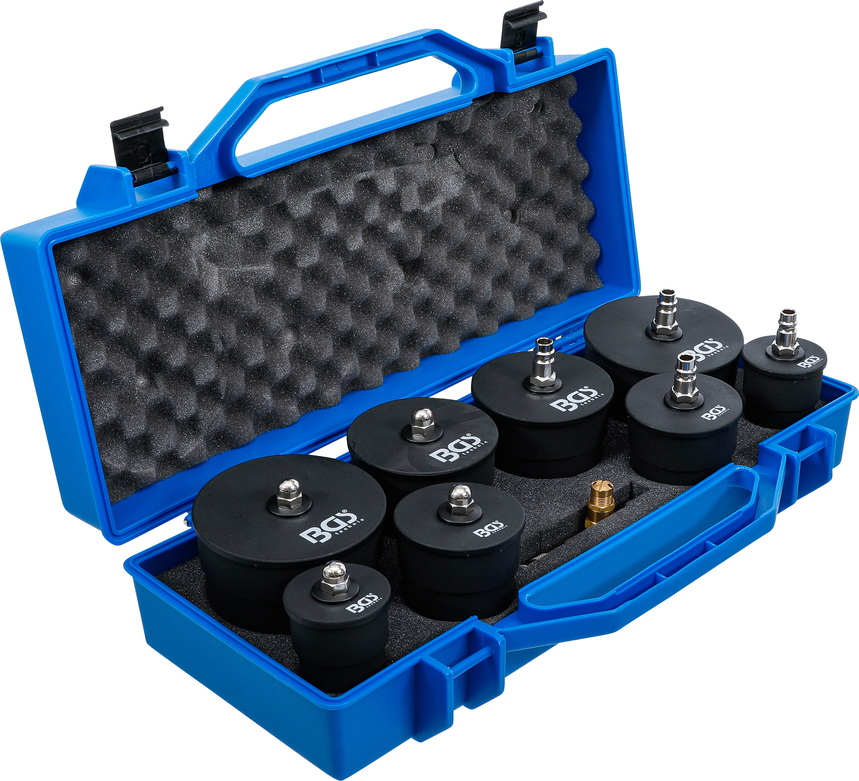 BGS Turbolader-Ladeluft-System-Prüfkoffer-Satz | 9-tlg.