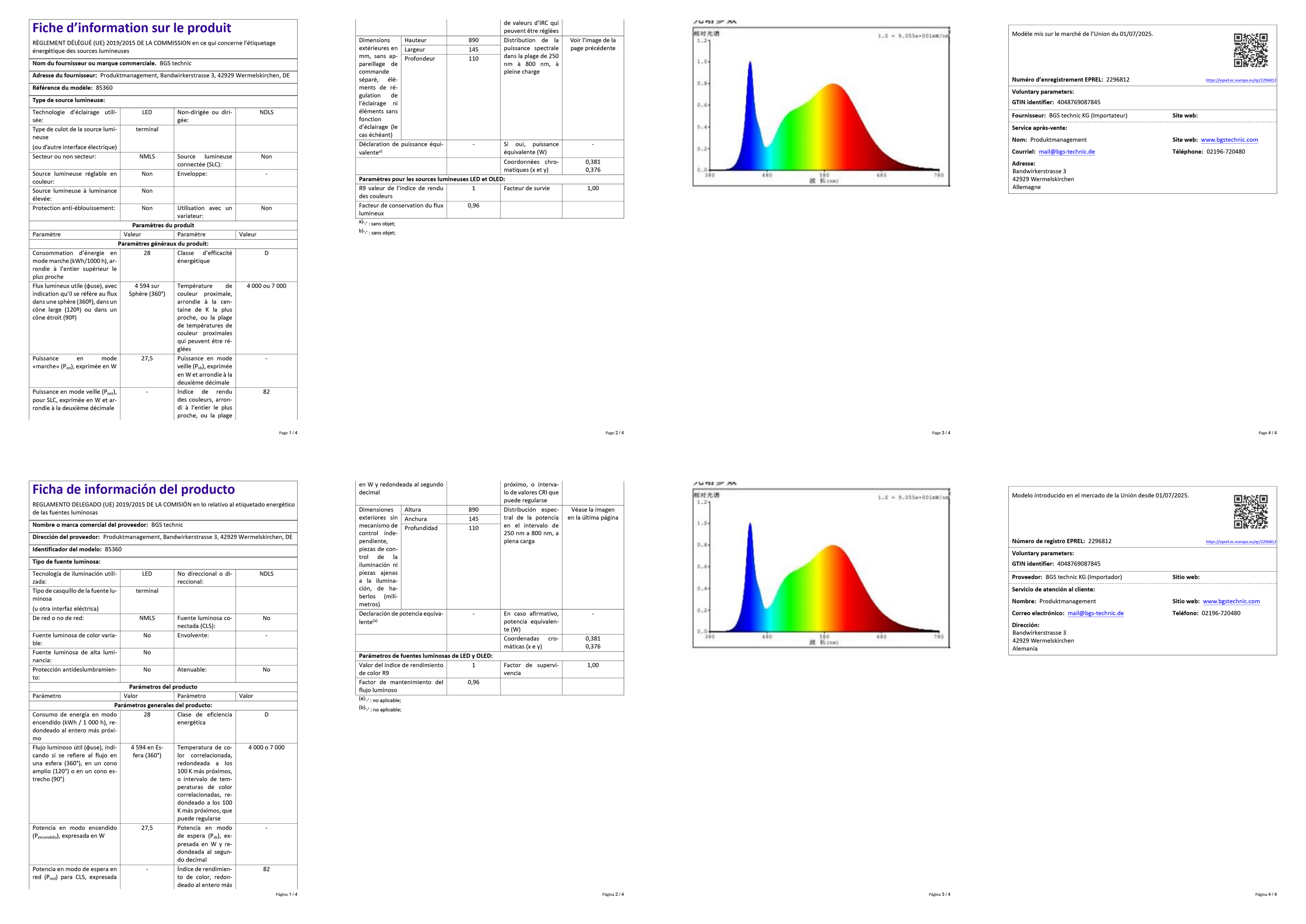 BGS Hybrid Duo-SMD-LED-Arbeits-Strahler | mit Stativ
