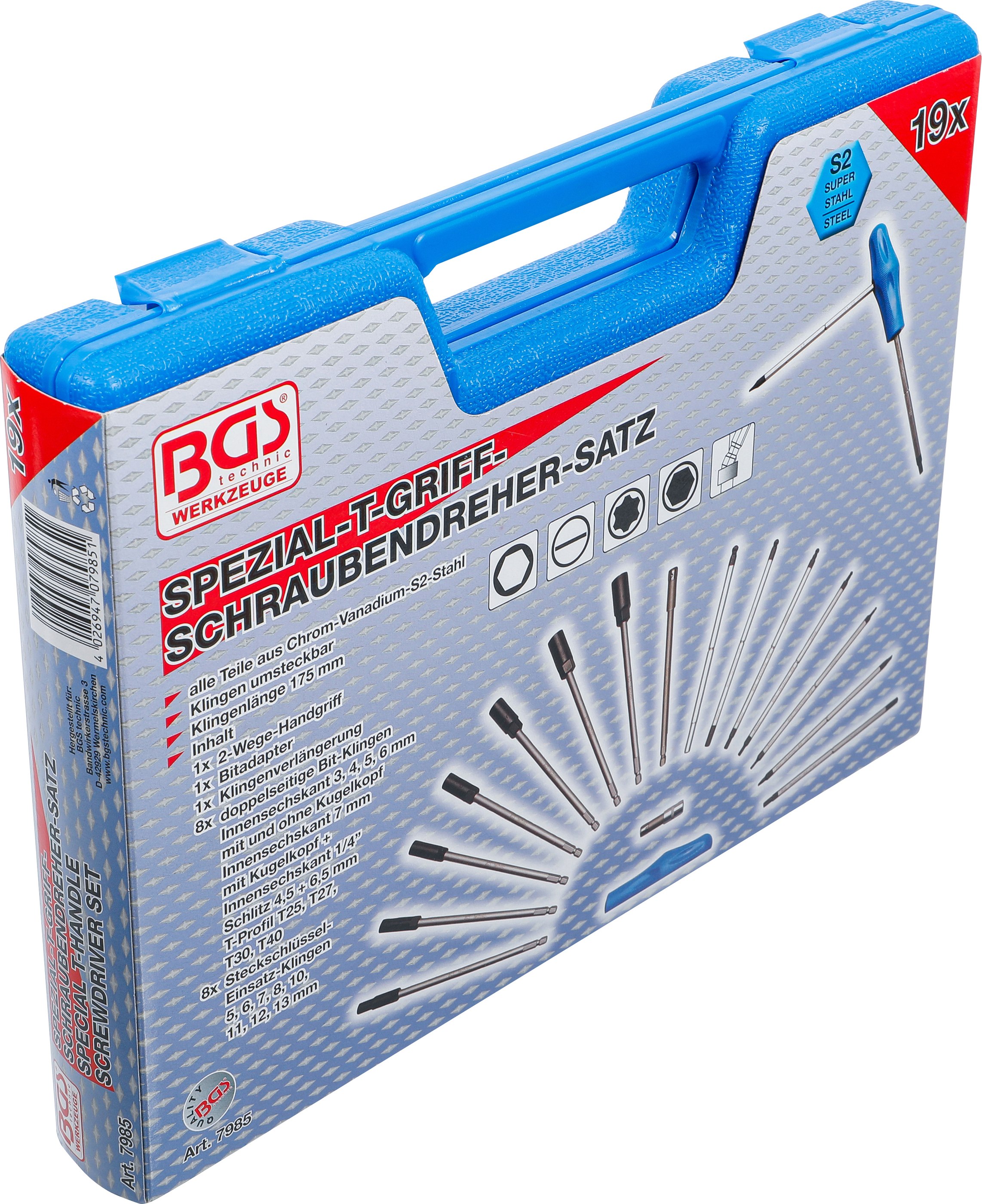 BGS T-Griff-Schraubendreher- und Steckschlüssel-Satz | 19-tlg.