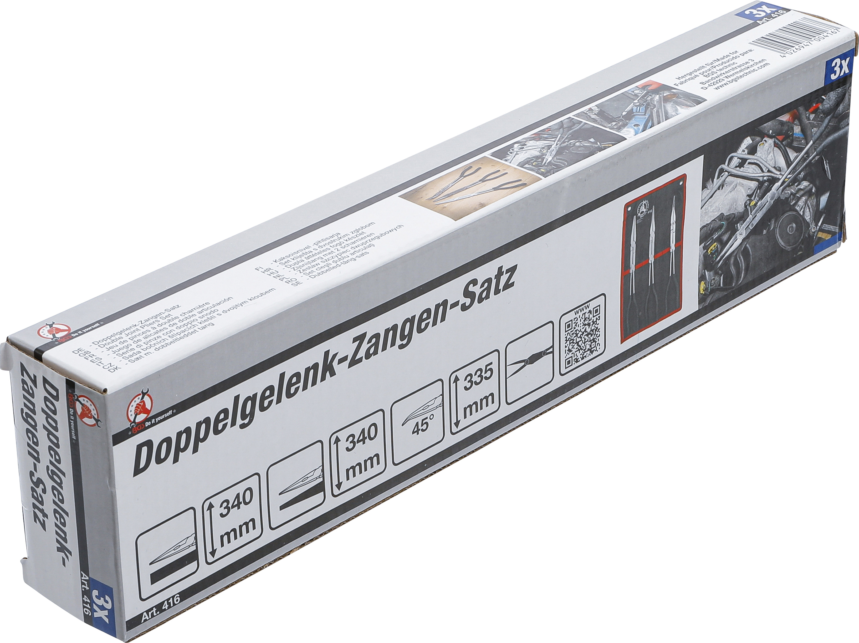 BGS Doppelgelenk-Zangen-Satz | 3-tlg.