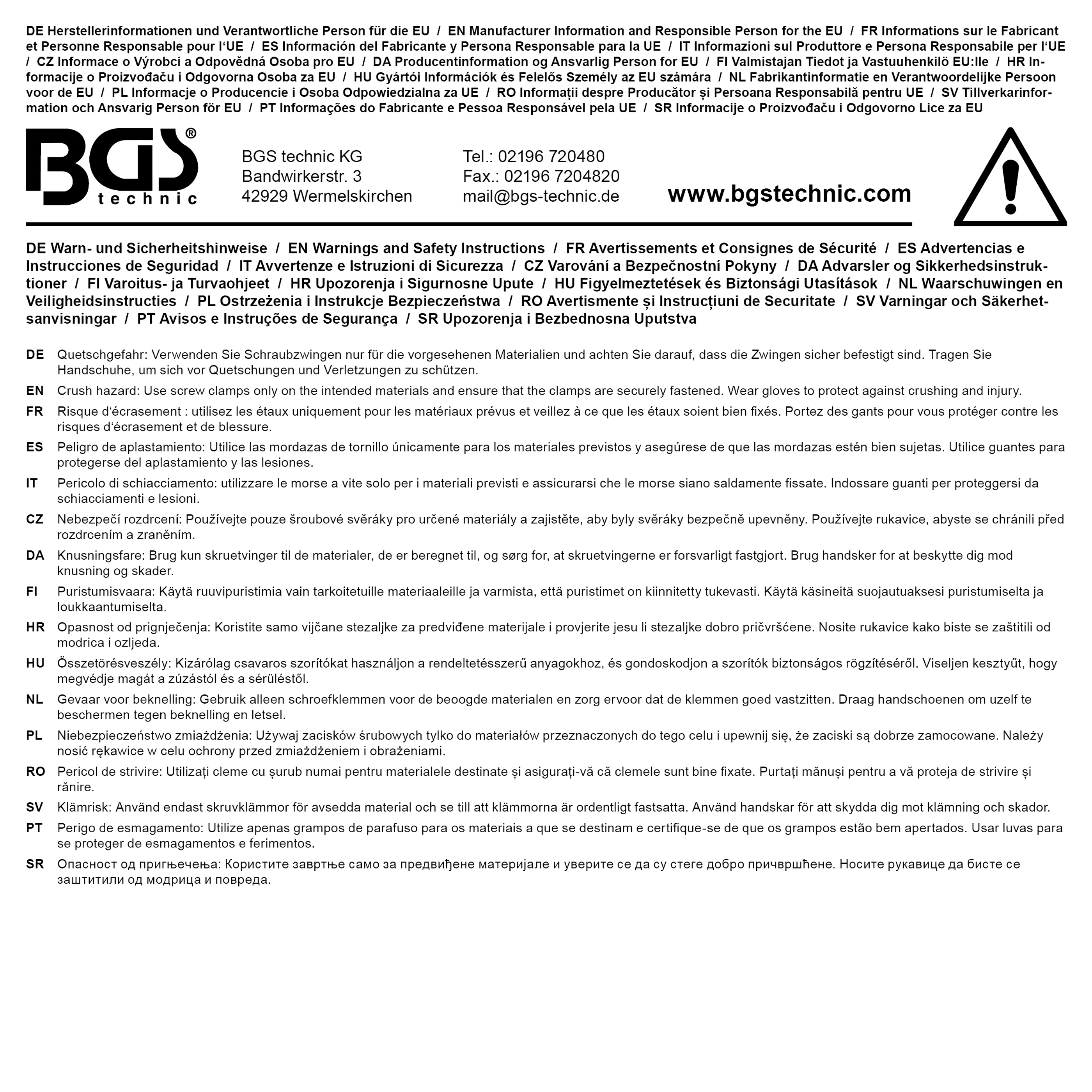 BGS Schraubzwinge | 200 x 50 mm