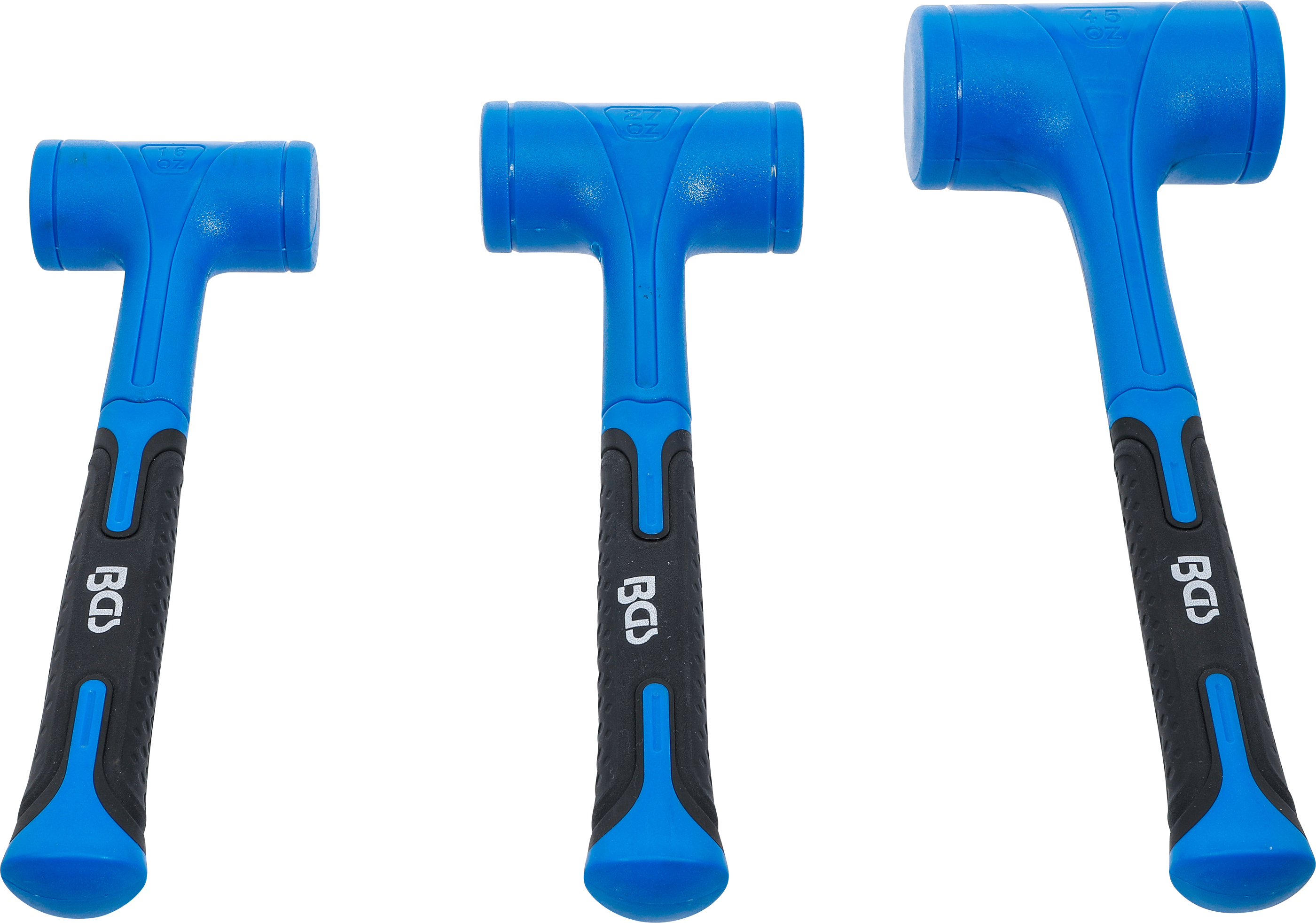 BGS Schonhammer-Satz | rückschlagfrei | Ø 47 / 55 / 65 mm | 450 / 765 / 1275 g | 3-tlg.