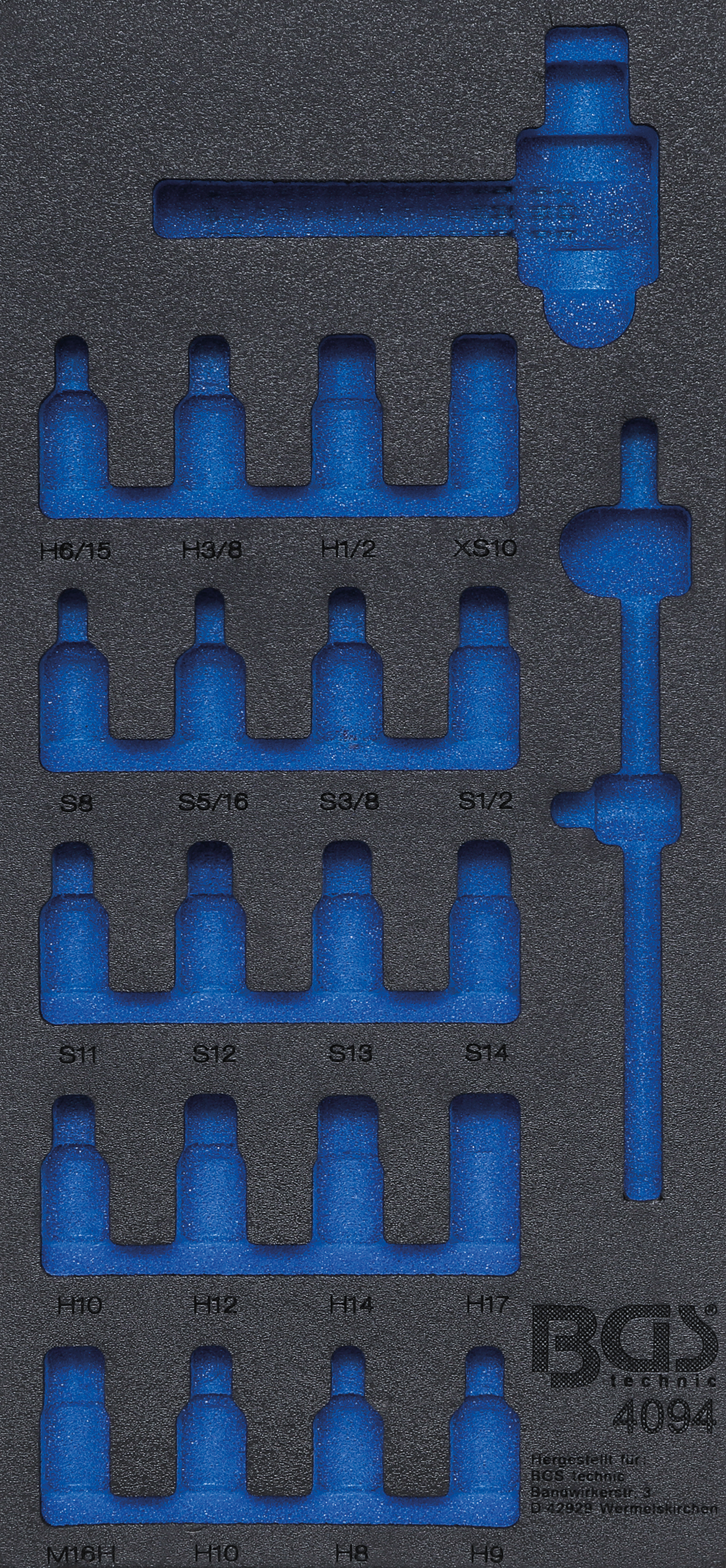 BGS Werkstattwageneinlage 1/3 | leer | für Art. 4094